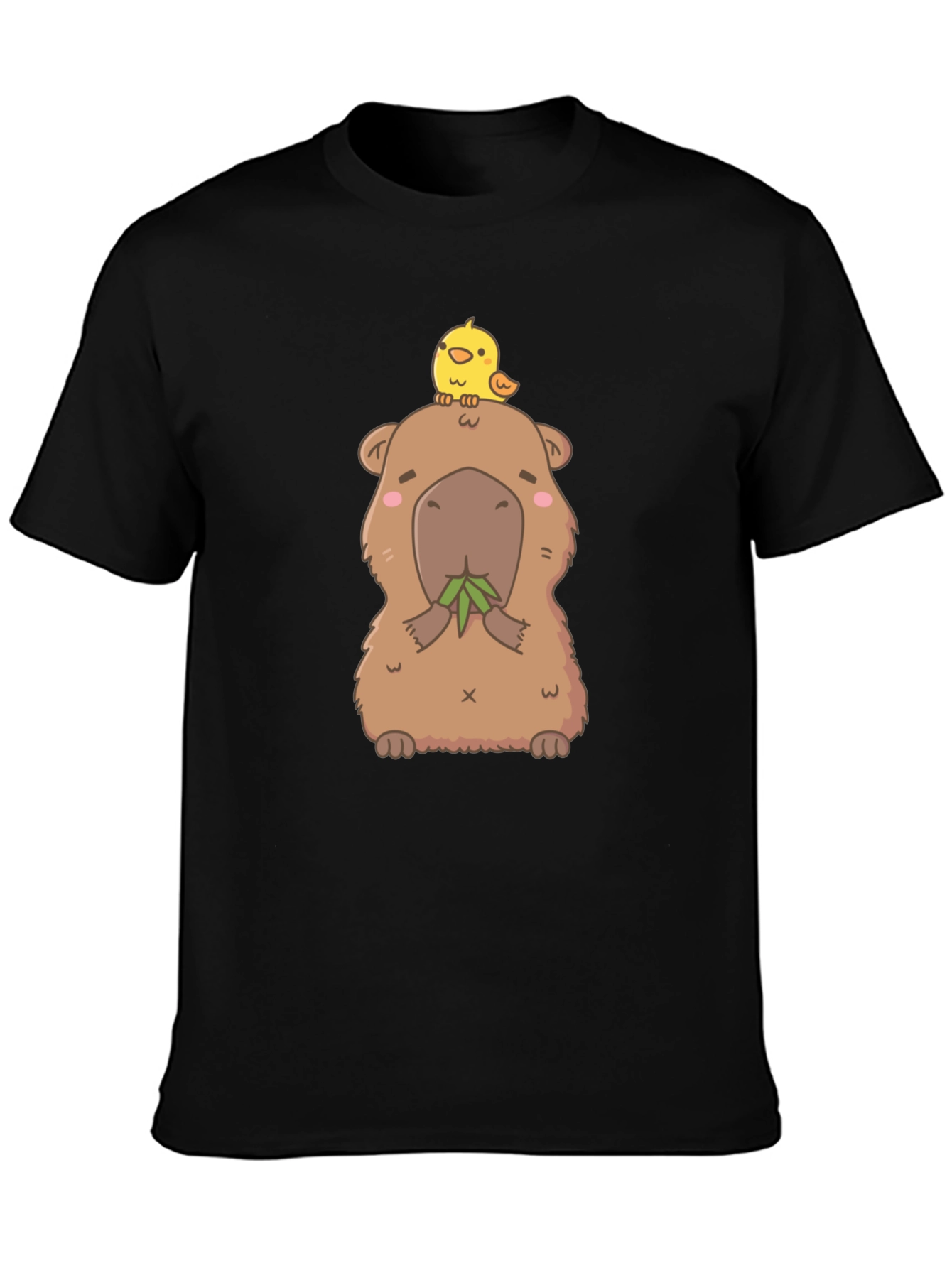 Cute Capybara & Chick T-Shirt - Unisex Cotton Tee