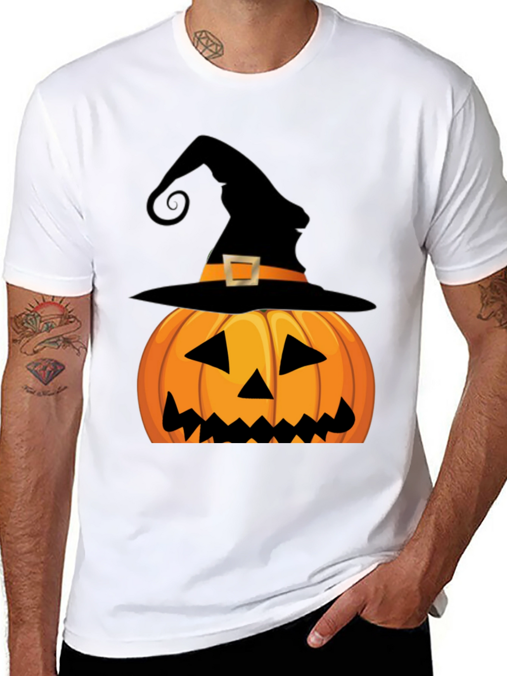 Halloween Pumpkin Witch Hat T-Shirt