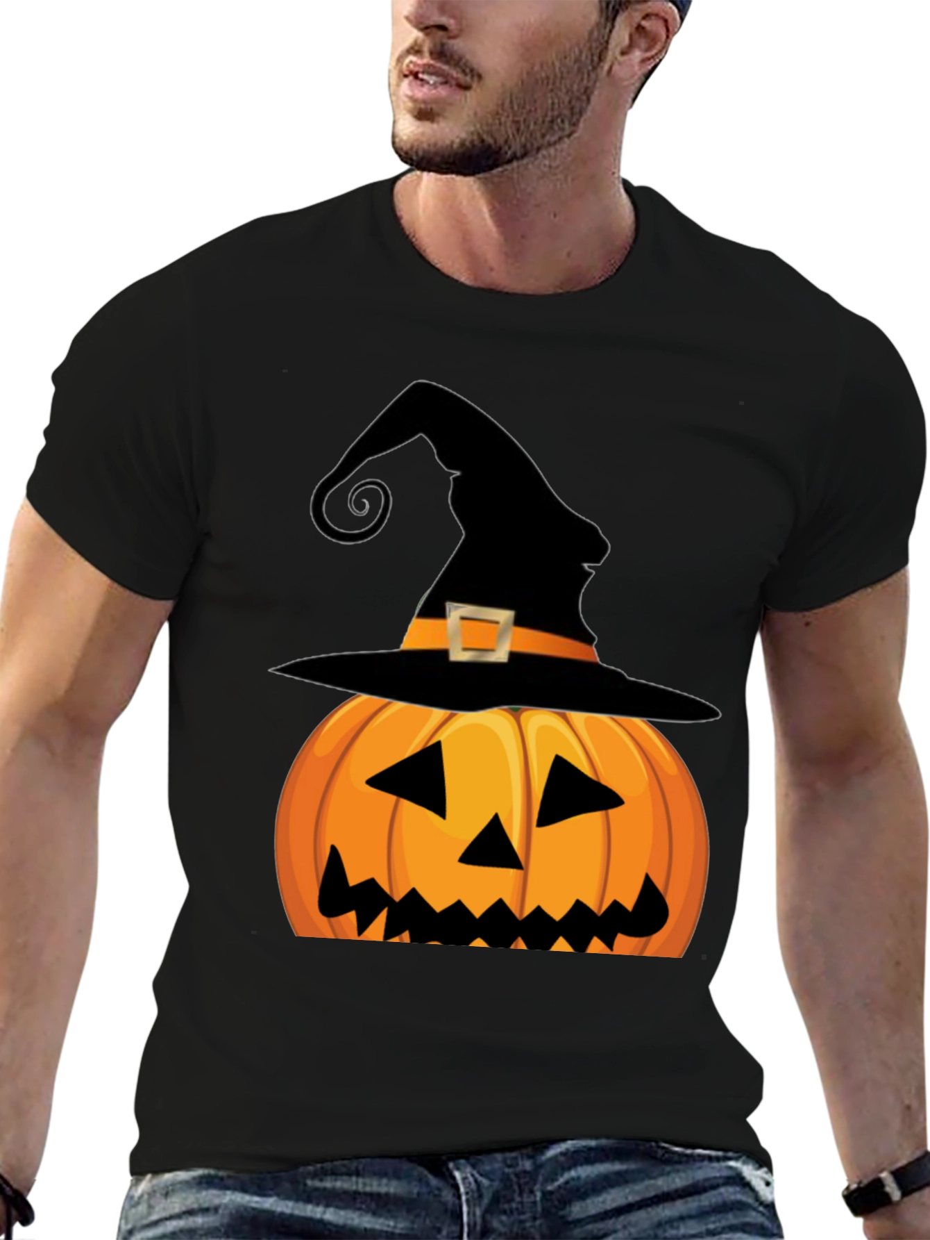 Halloween Pumpkin Witch Hat T-Shirt