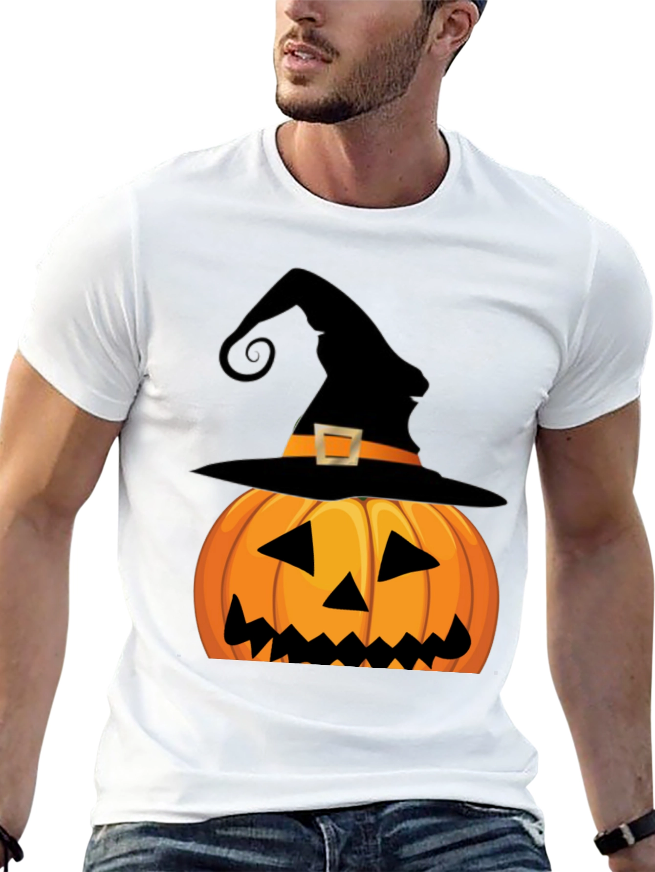 Halloween Pumpkin Witch Hat T-Shirt