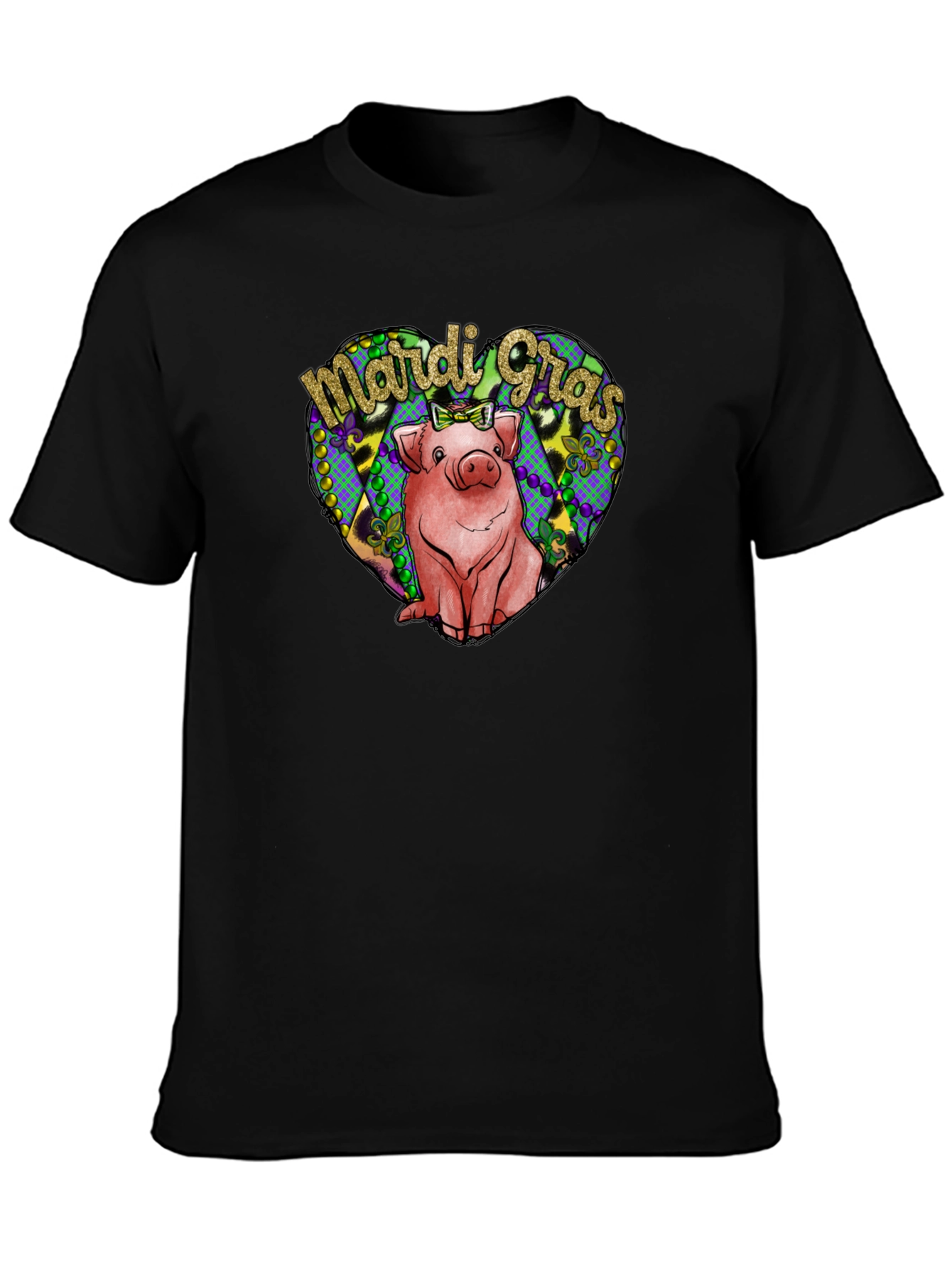 Mardi Gras Pig T-Shirt - Cute Carnival Tee