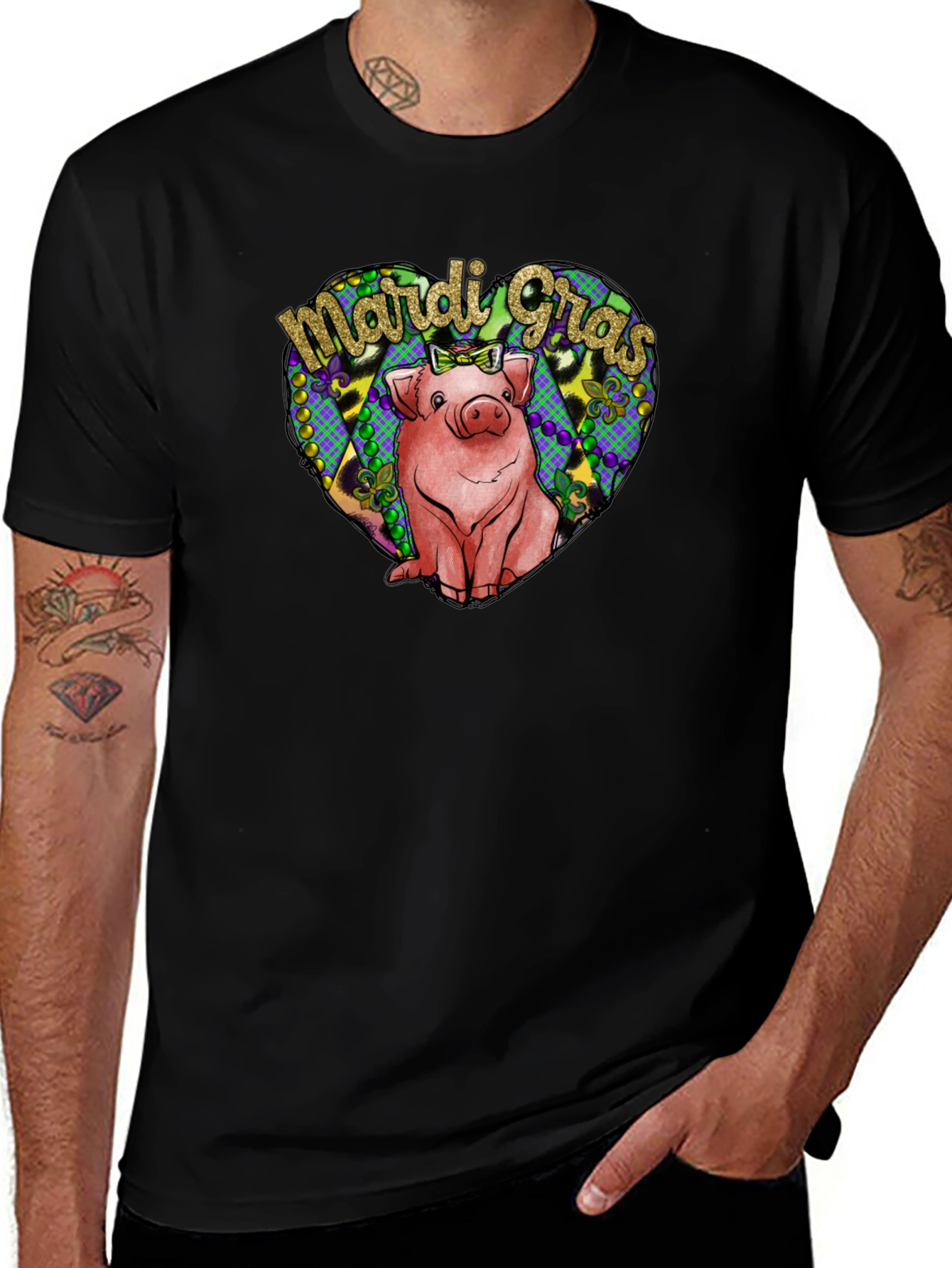 Mardi Gras Pig T-Shirt - Cute Carnival Tee