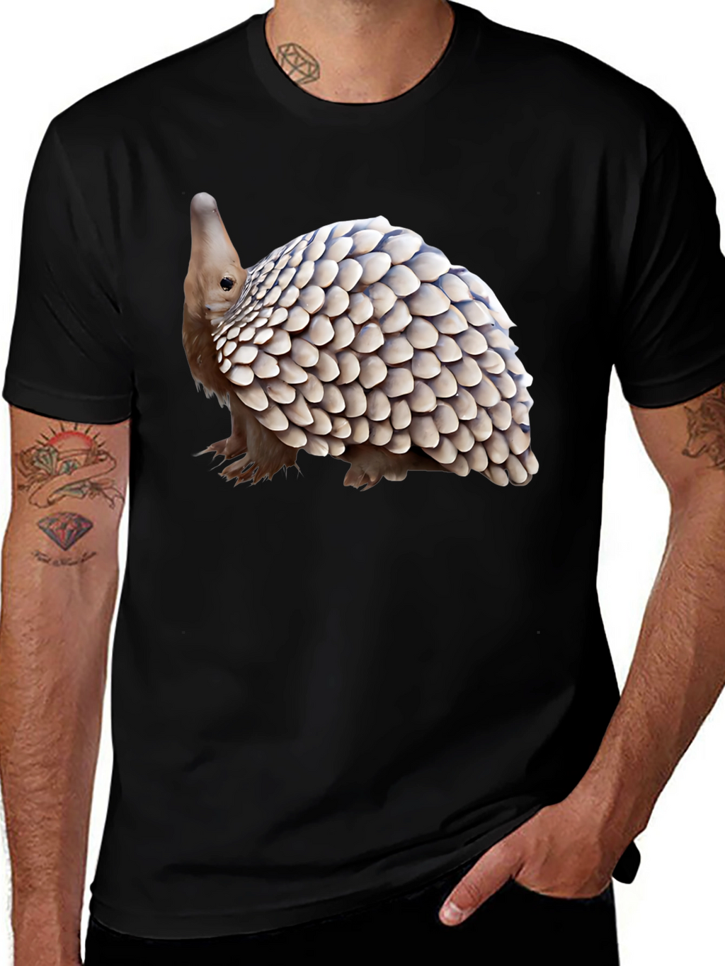 Pangolin Graphic Tee - Unique Animal Design