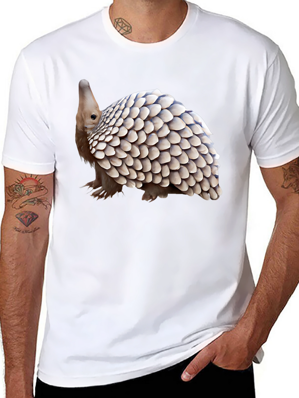 Pangolin Graphic Tee - Unique Animal Design