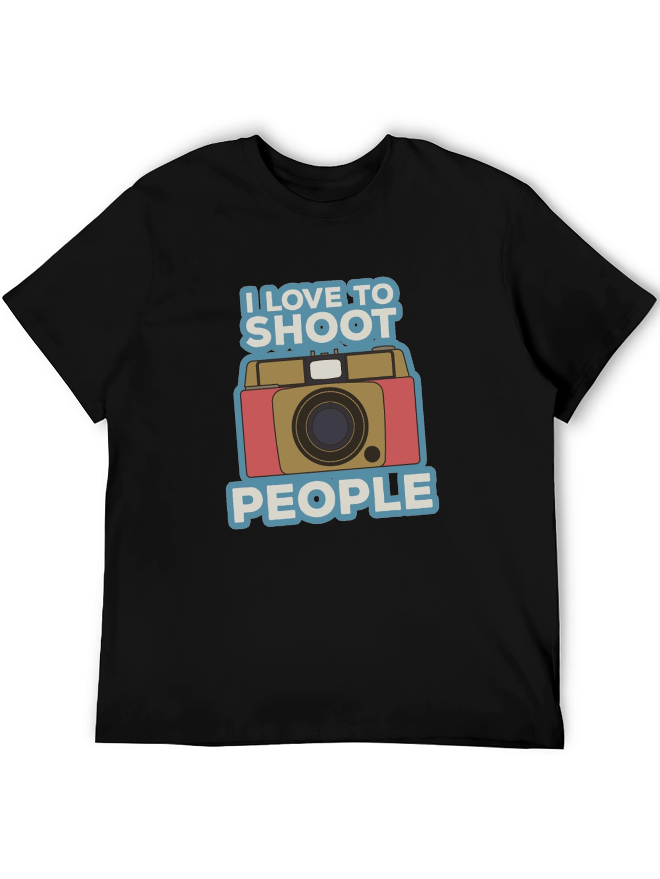 I Love to Shoot People Camera Graphic T-Shirt
