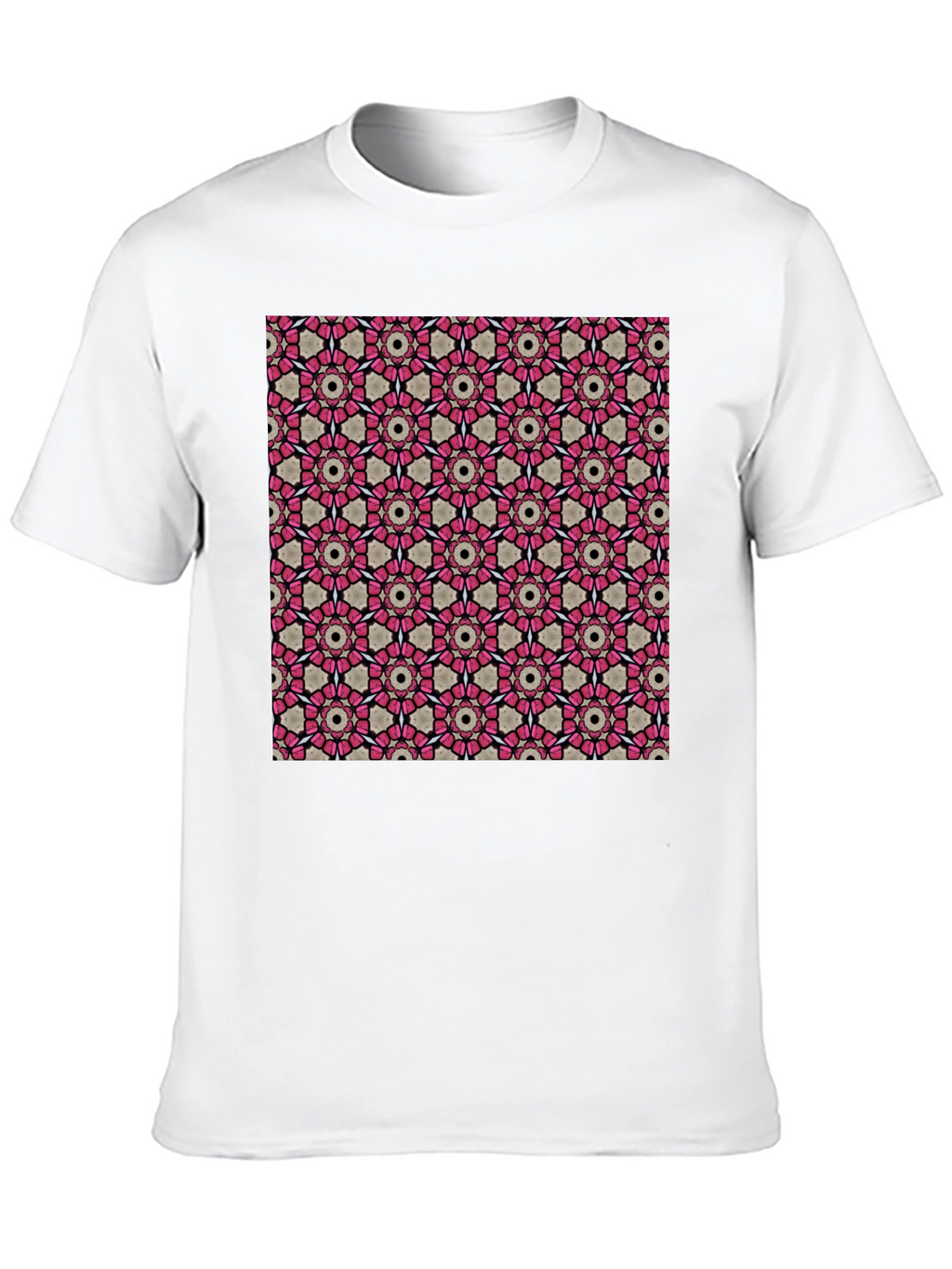 Geometric Pattern T-Shirt: Stylish Floral Design