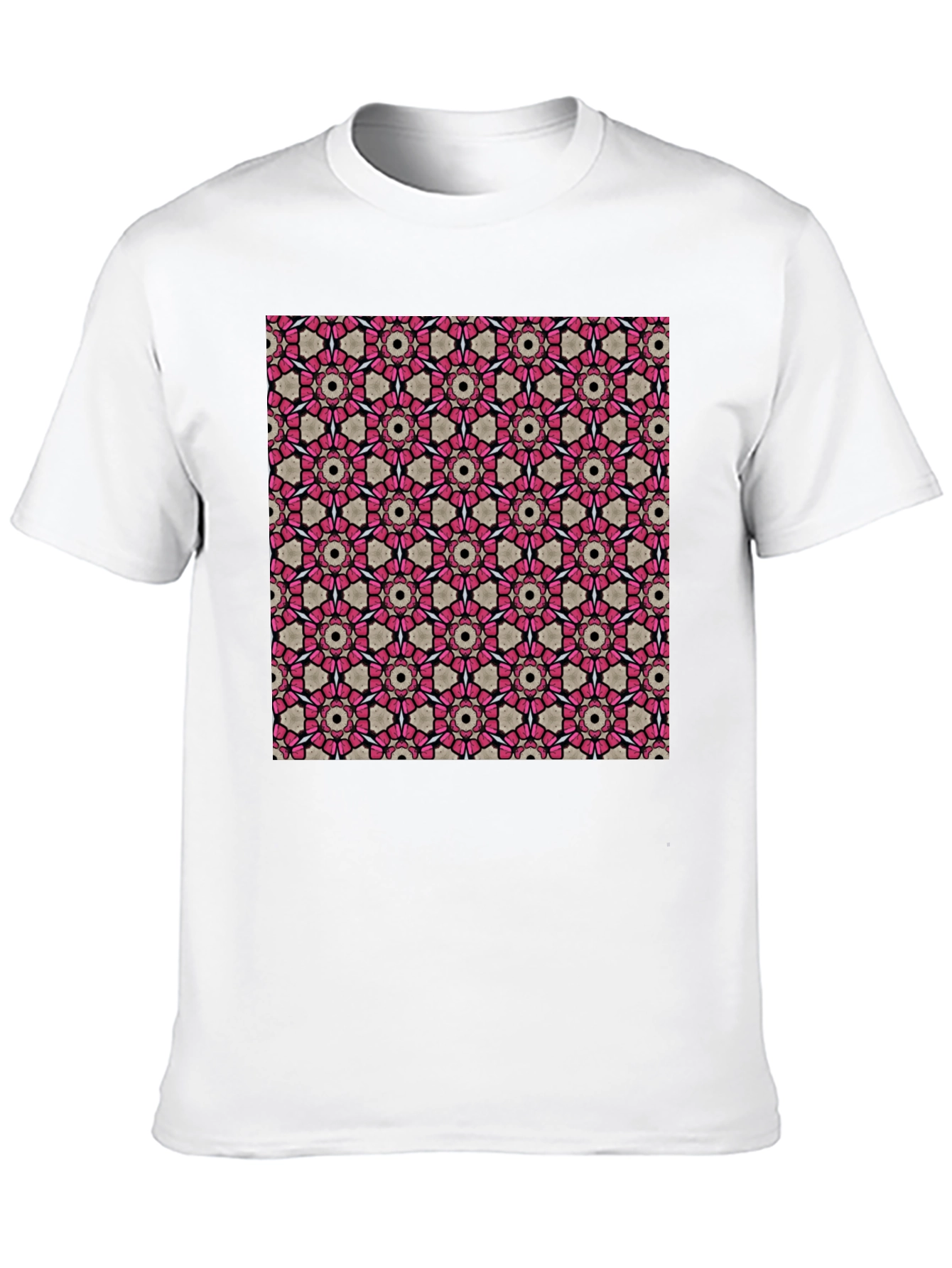 Geometric Pattern T-Shirt: Stylish Floral Design