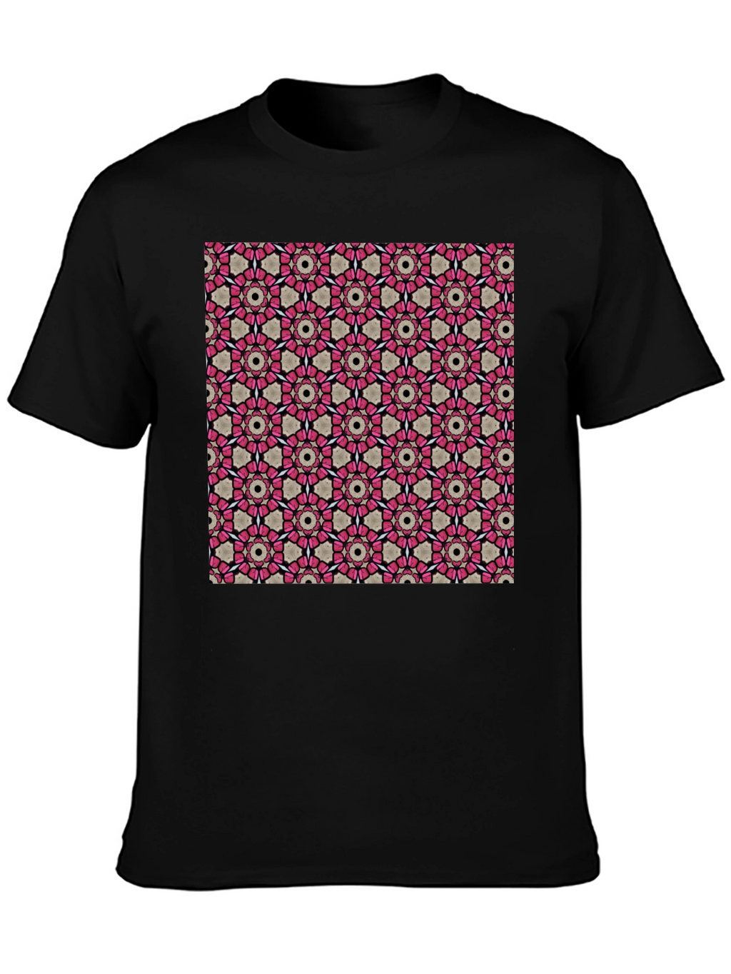 Geometric Pattern T-Shirt: Stylish Floral Design