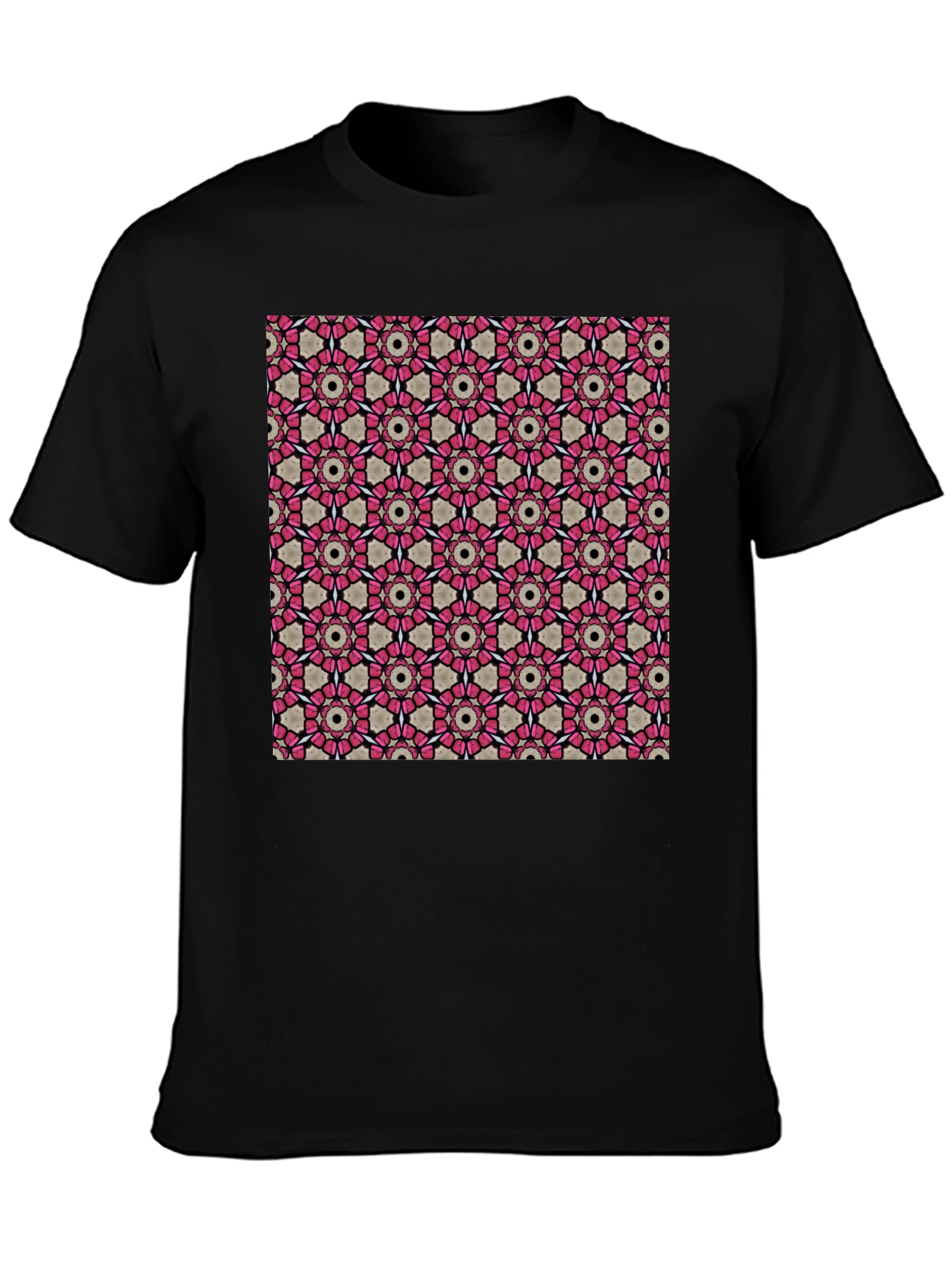 Geometric Pattern T-Shirt: Stylish Floral Design