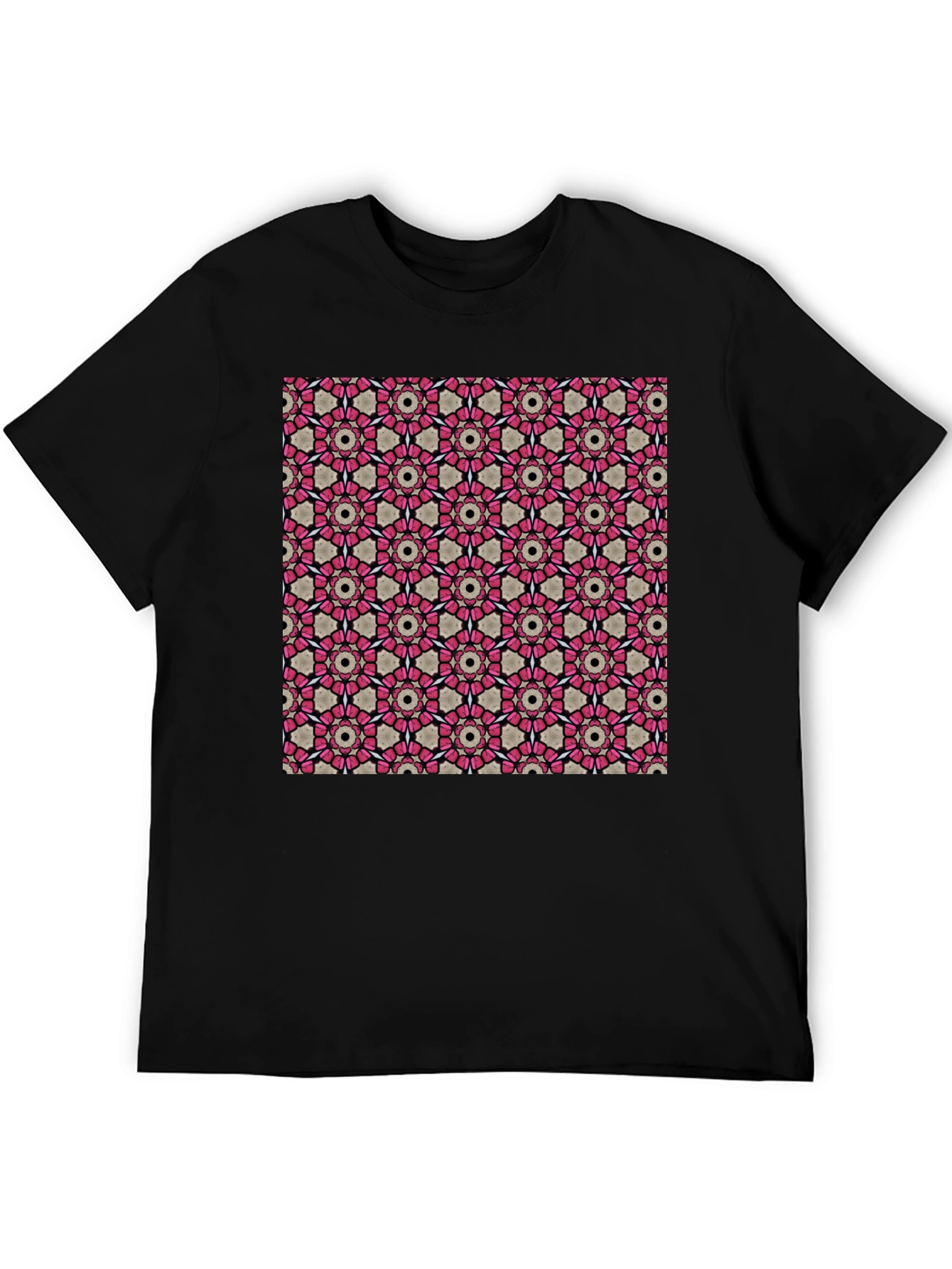 Geometric Pattern T-Shirt: Stylish Floral Design
