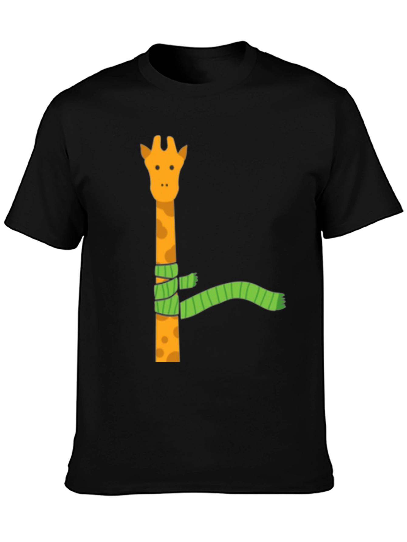 Giraffe Scarf Graphic Tee - Funny Animal T-Shirt