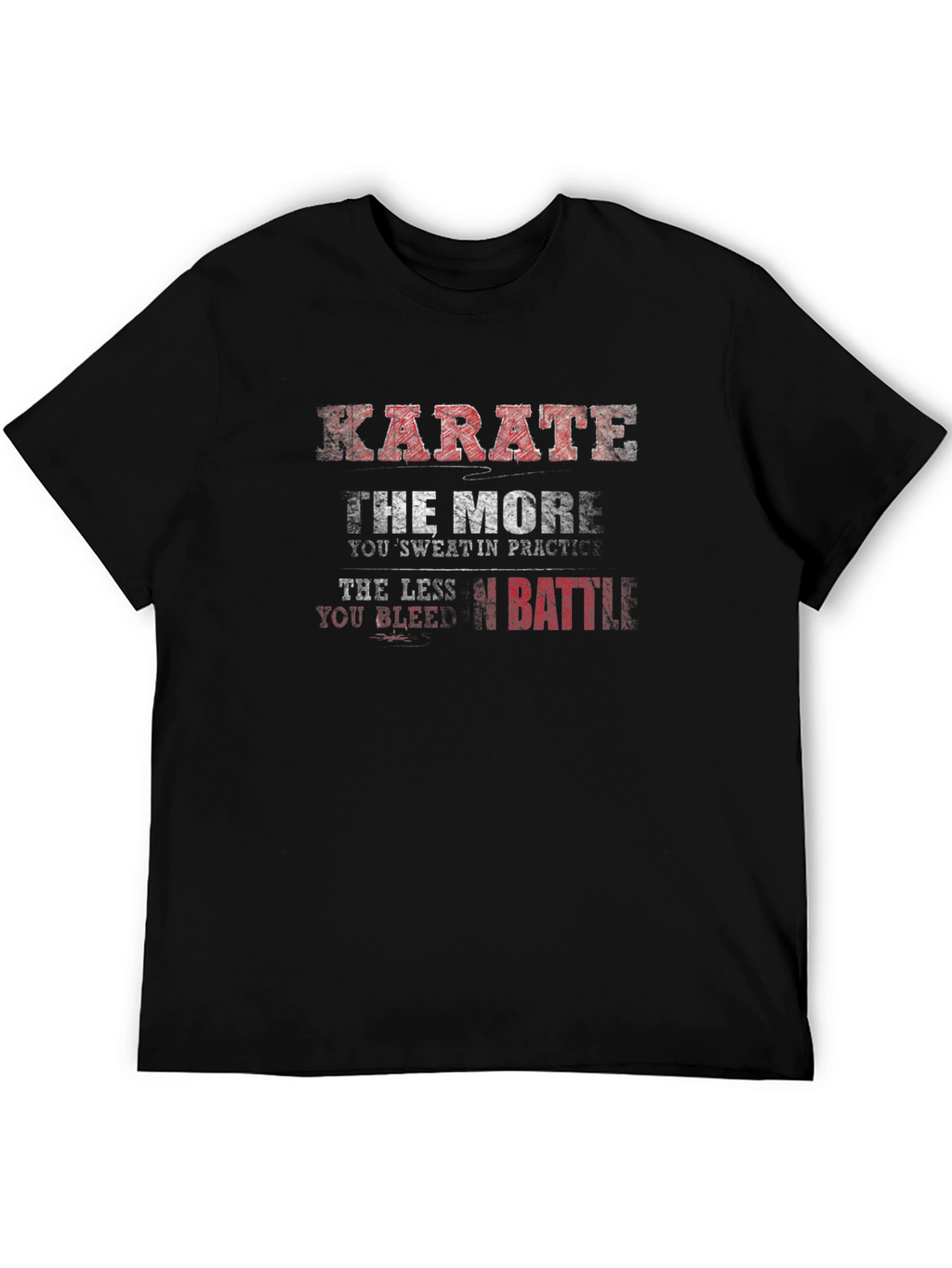 Karate Practice Mens Black T-Shirt
