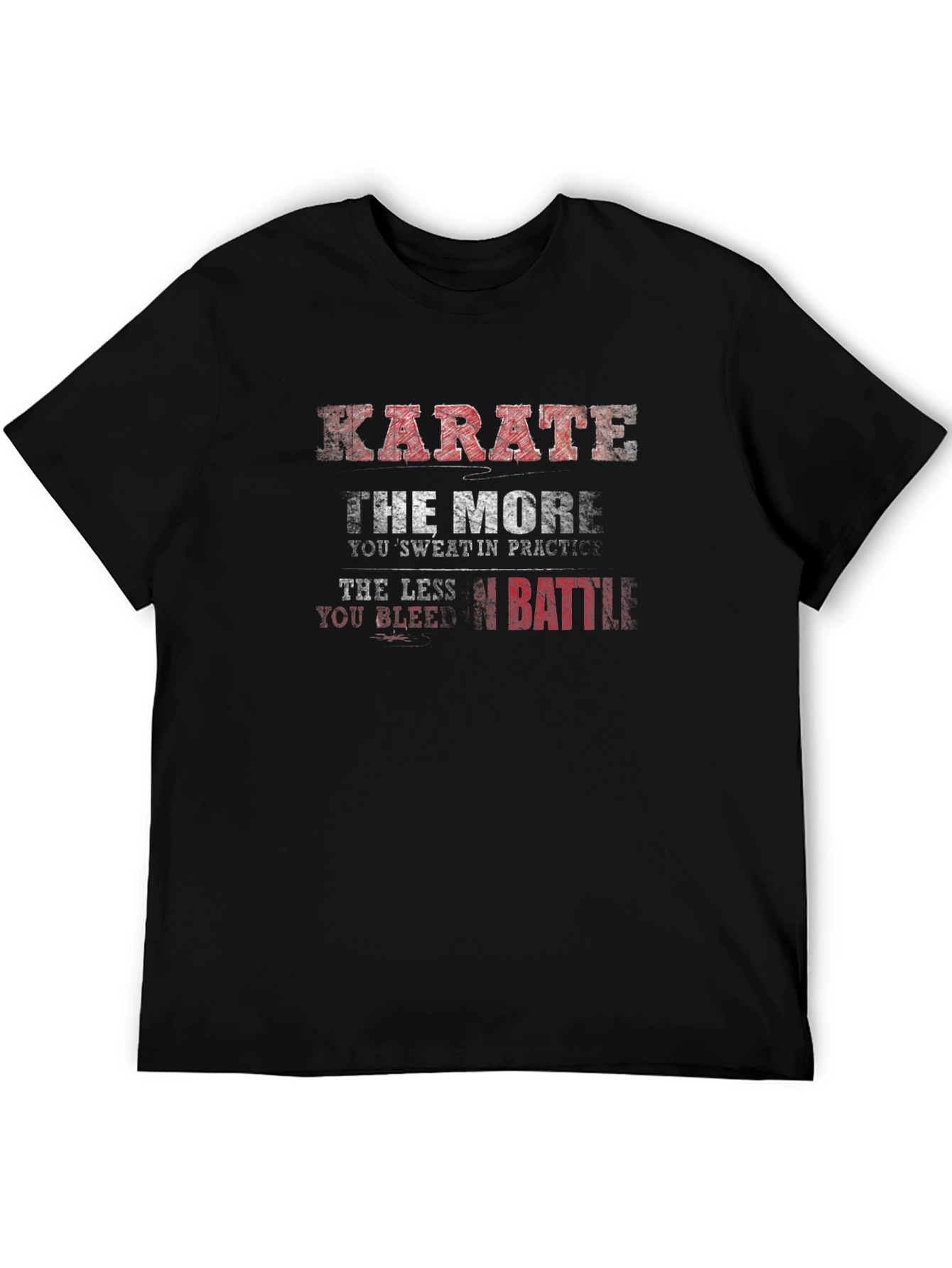 Karate Practice Mens Black T-Shirt