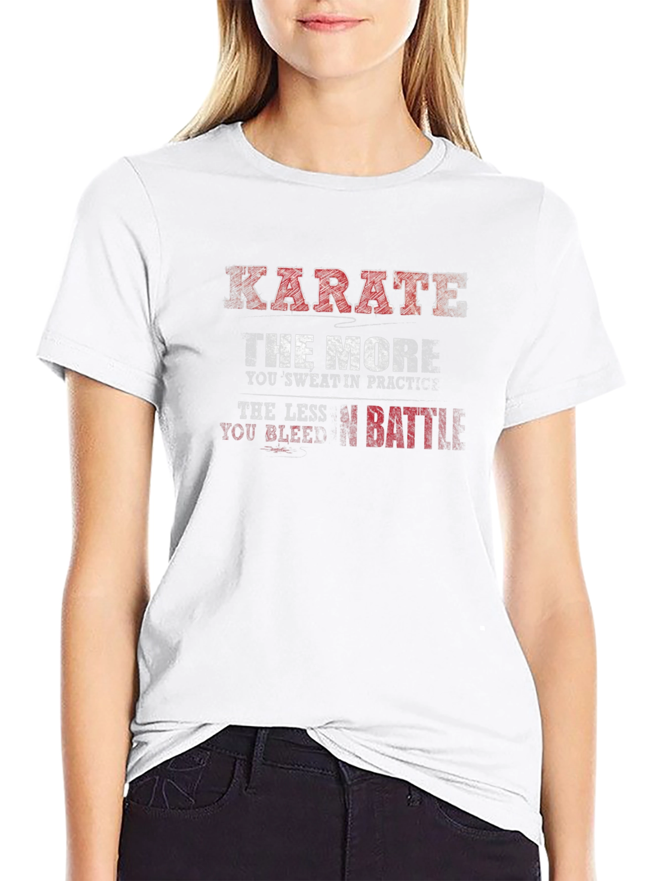 Karate Practice Mens Black T-Shirt