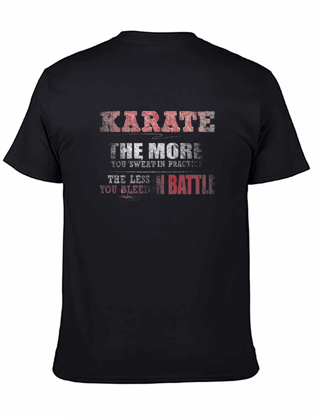 Karate Practice Mens Black T-Shirt
