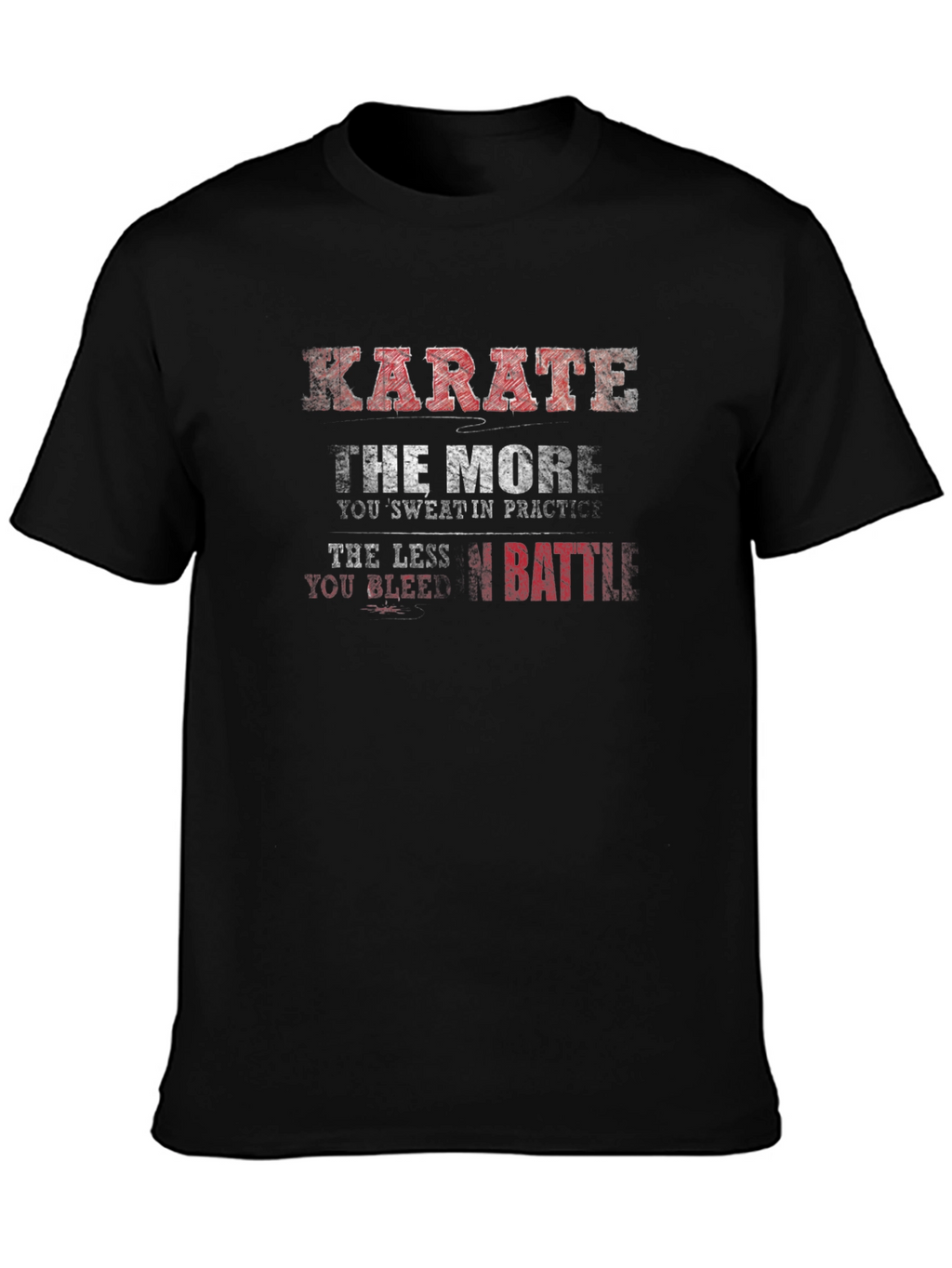 Karate Practice Mens Black T-Shirt