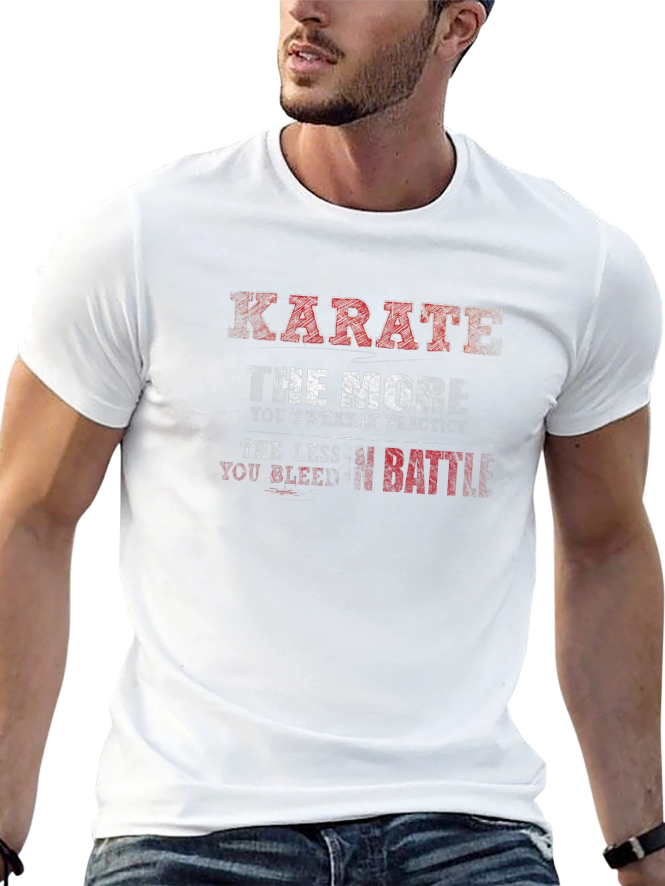 Karate Practice Mens Black T-Shirt