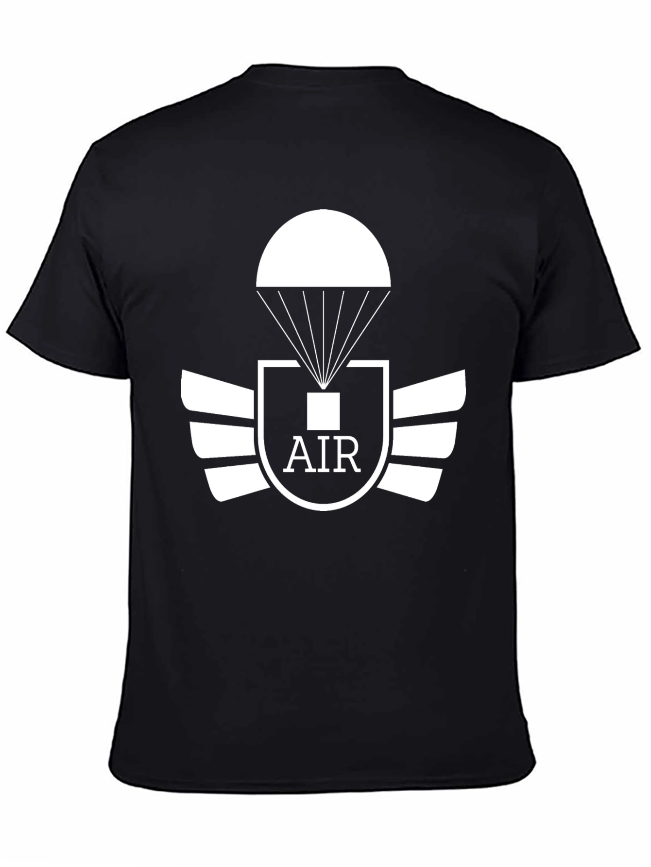 Airborne Parachute T-Shirt - Black Graphic Tee