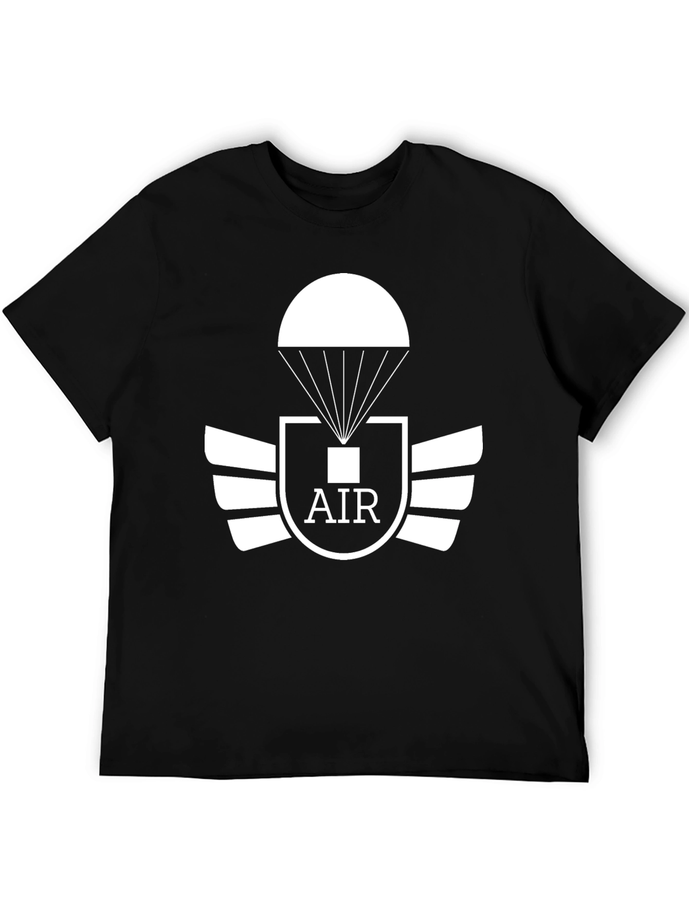 Airborne Parachute T-Shirt - Black Graphic Tee