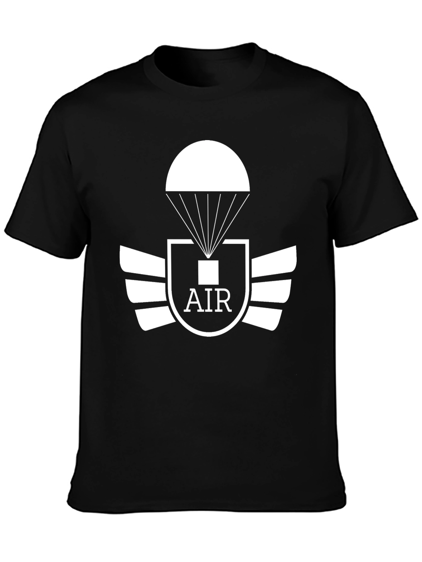 Airborne Parachute T-Shirt - Black Graphic Tee