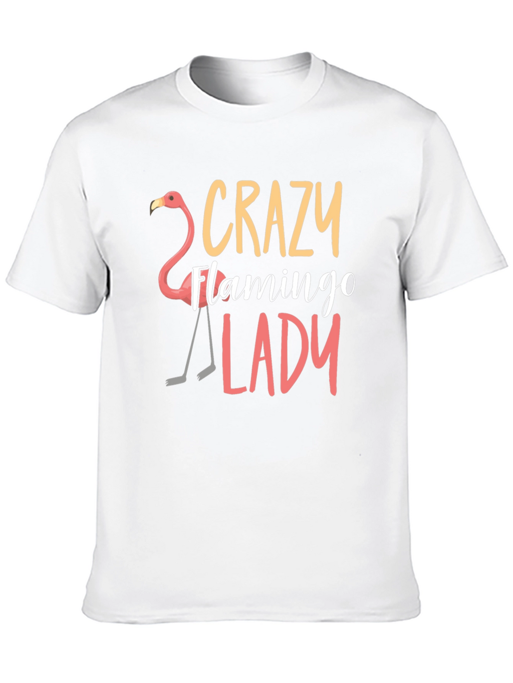 Crazy Flamingo Lady T-Shirt - Novelty Tee
