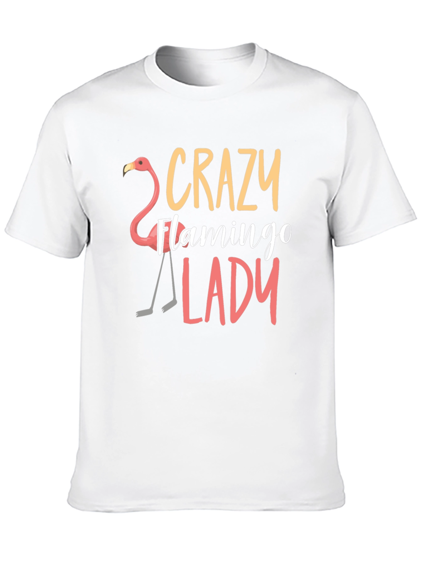 Crazy Flamingo Lady T-Shirt - Novelty Tee