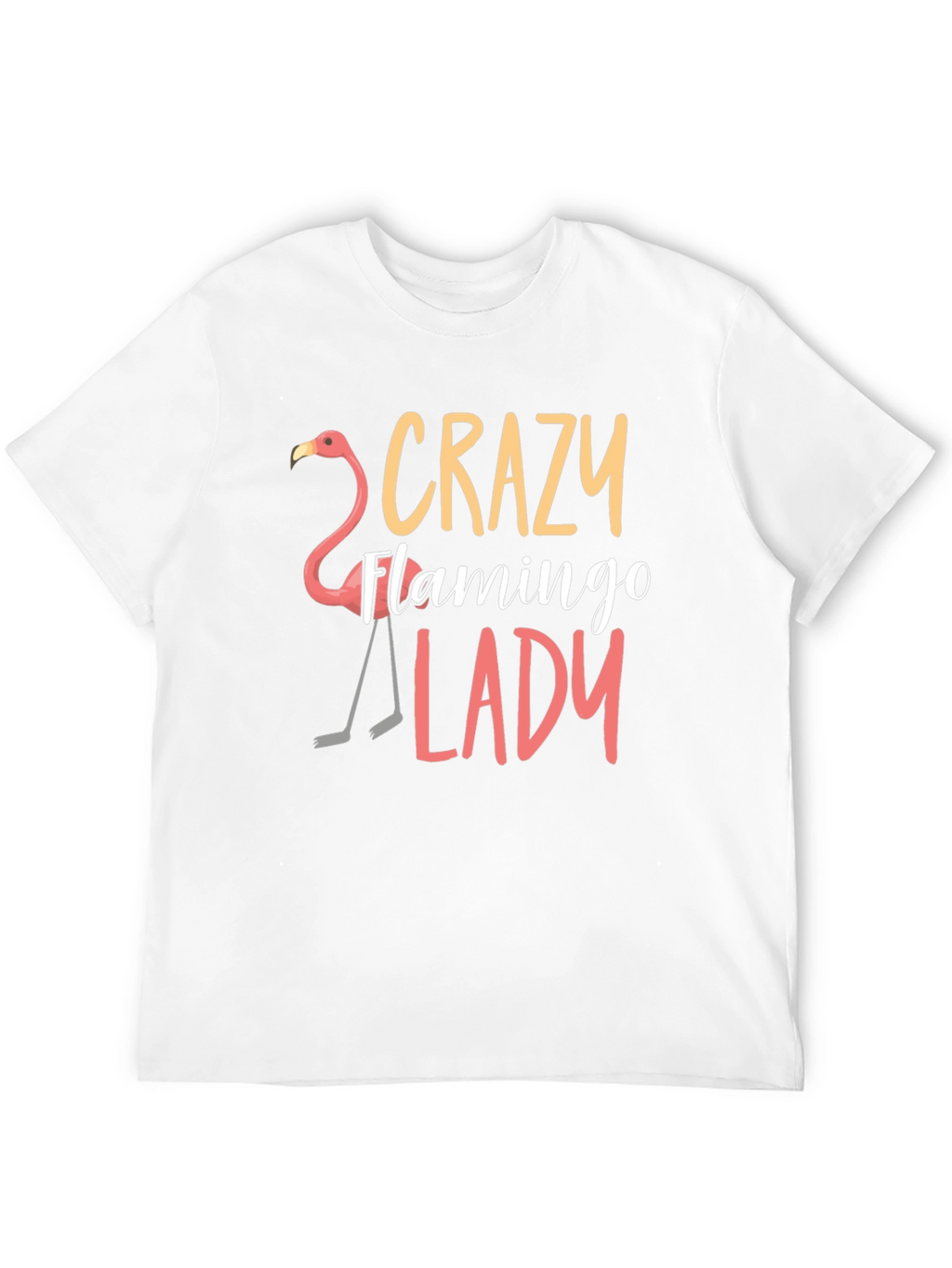 Crazy Flamingo Lady T-Shirt - Novelty Tee