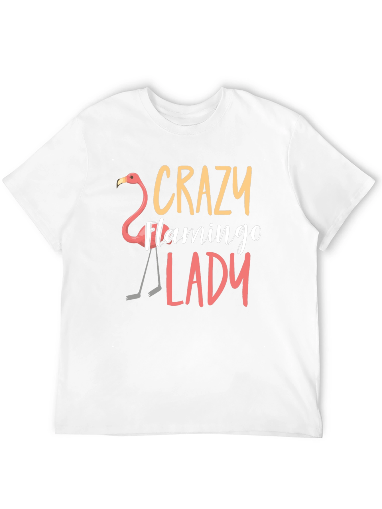 Crazy Flamingo Lady T-Shirt - Novelty Tee