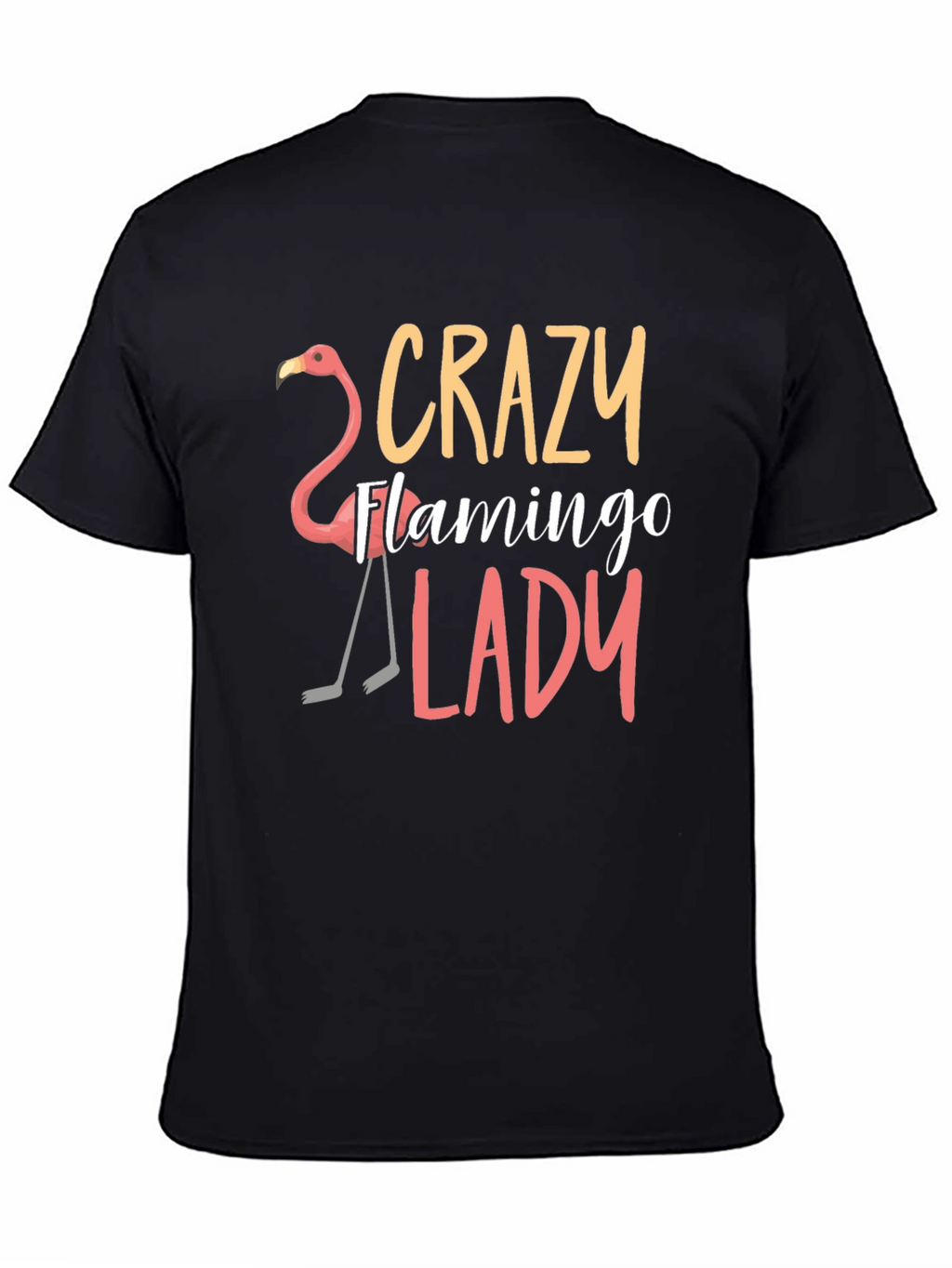 Crazy Flamingo Lady T-Shirt - Novelty Tee