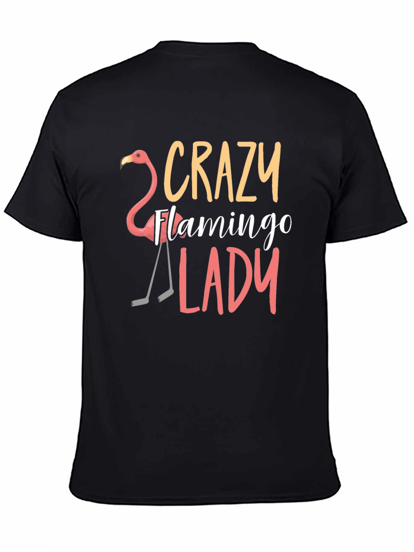 Crazy Flamingo Lady T-Shirt - Novelty Tee