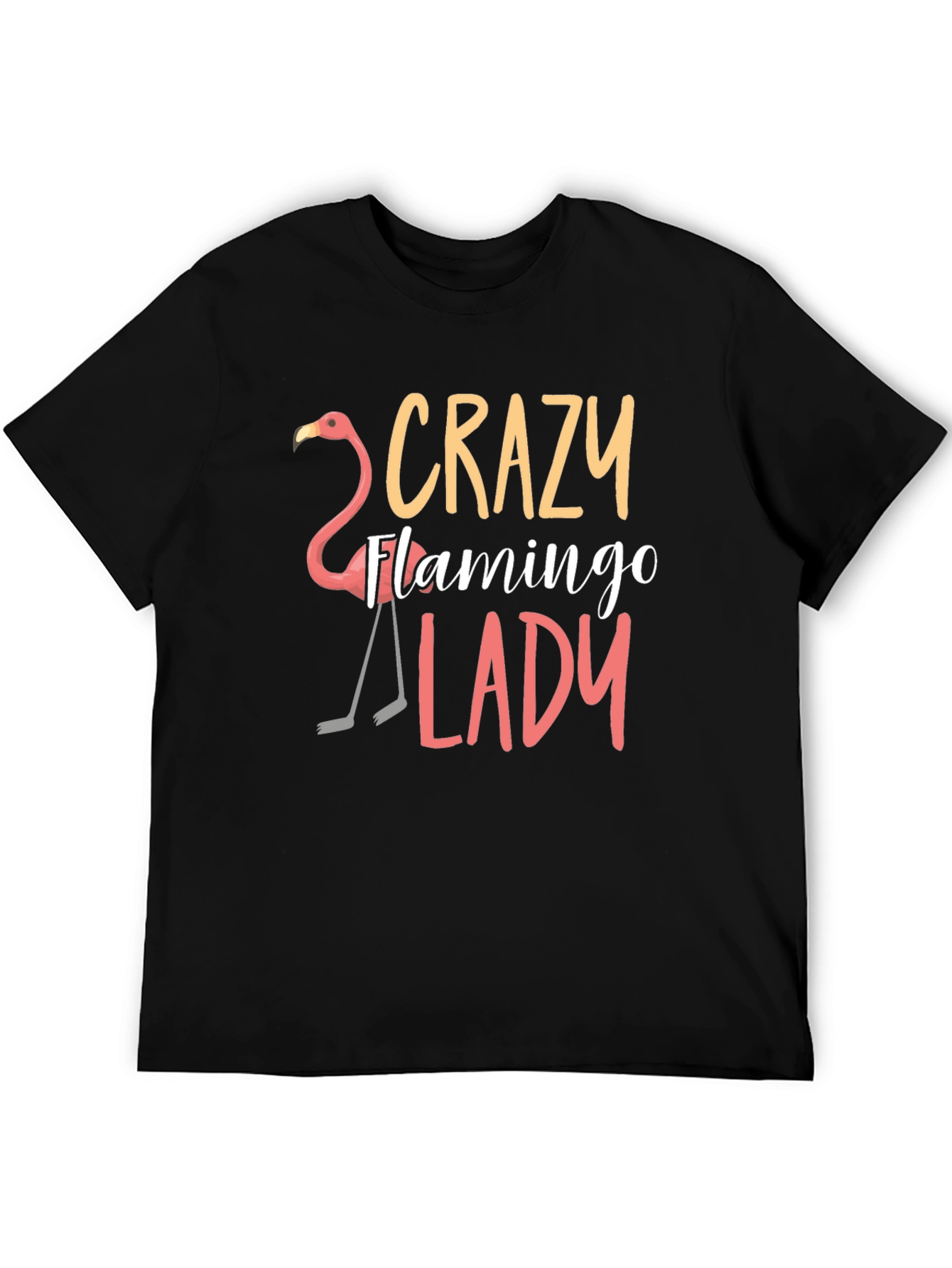 Crazy Flamingo Lady T-Shirt - Novelty Tee