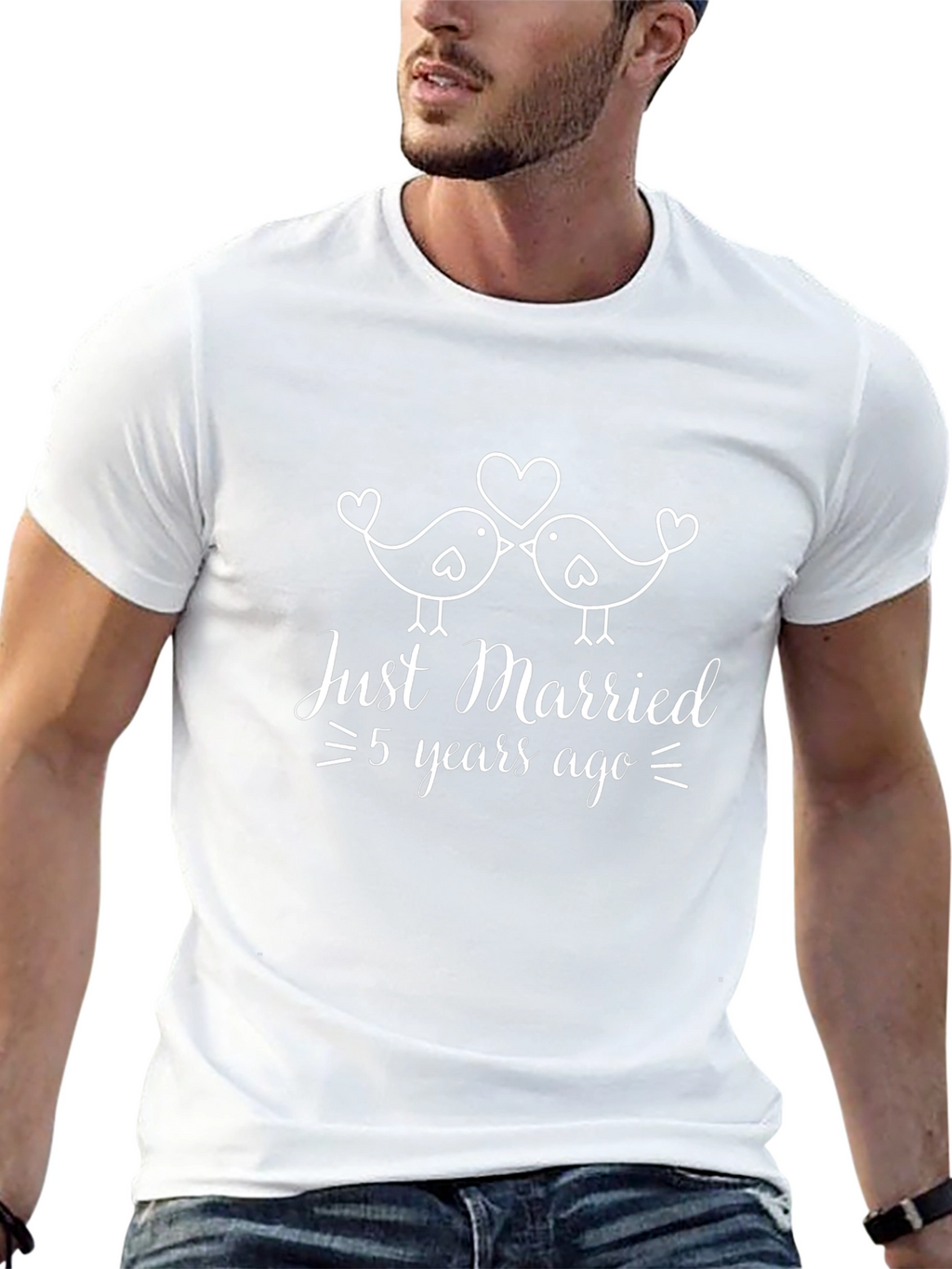 Just Married 5 Years Ago Anniversary T-Shirt