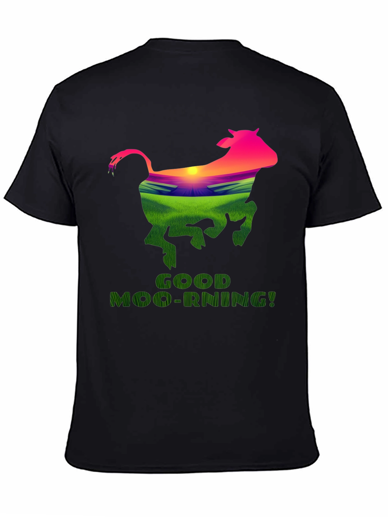 Good Moo-Rning Cow Graphic Tee - Farm Fresh Humor!