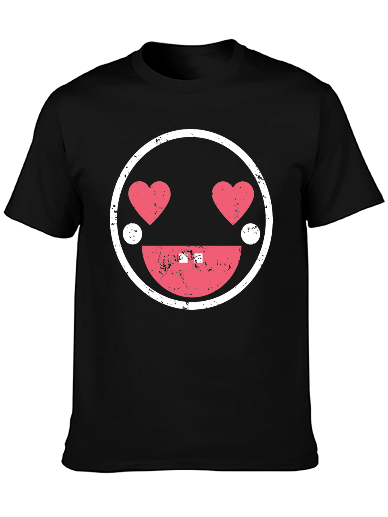 Love Eyes Emoji Graphic Tee - Trendy Casual Shirt