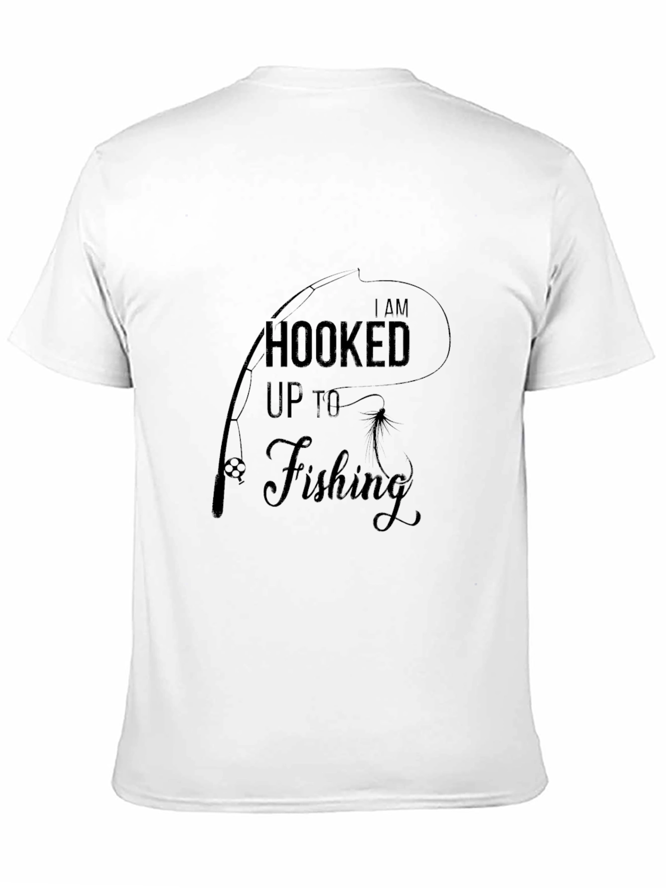 Hooked on Fishing Graphic Tee - Black