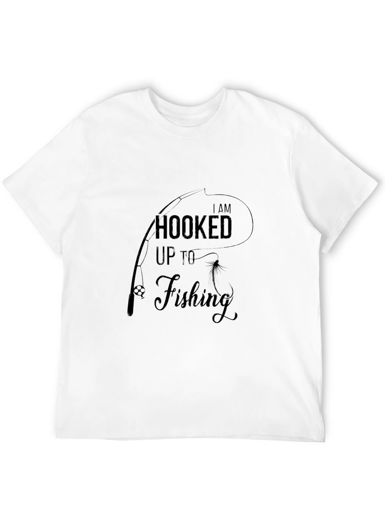 Hooked on Fishing Graphic Tee - Black