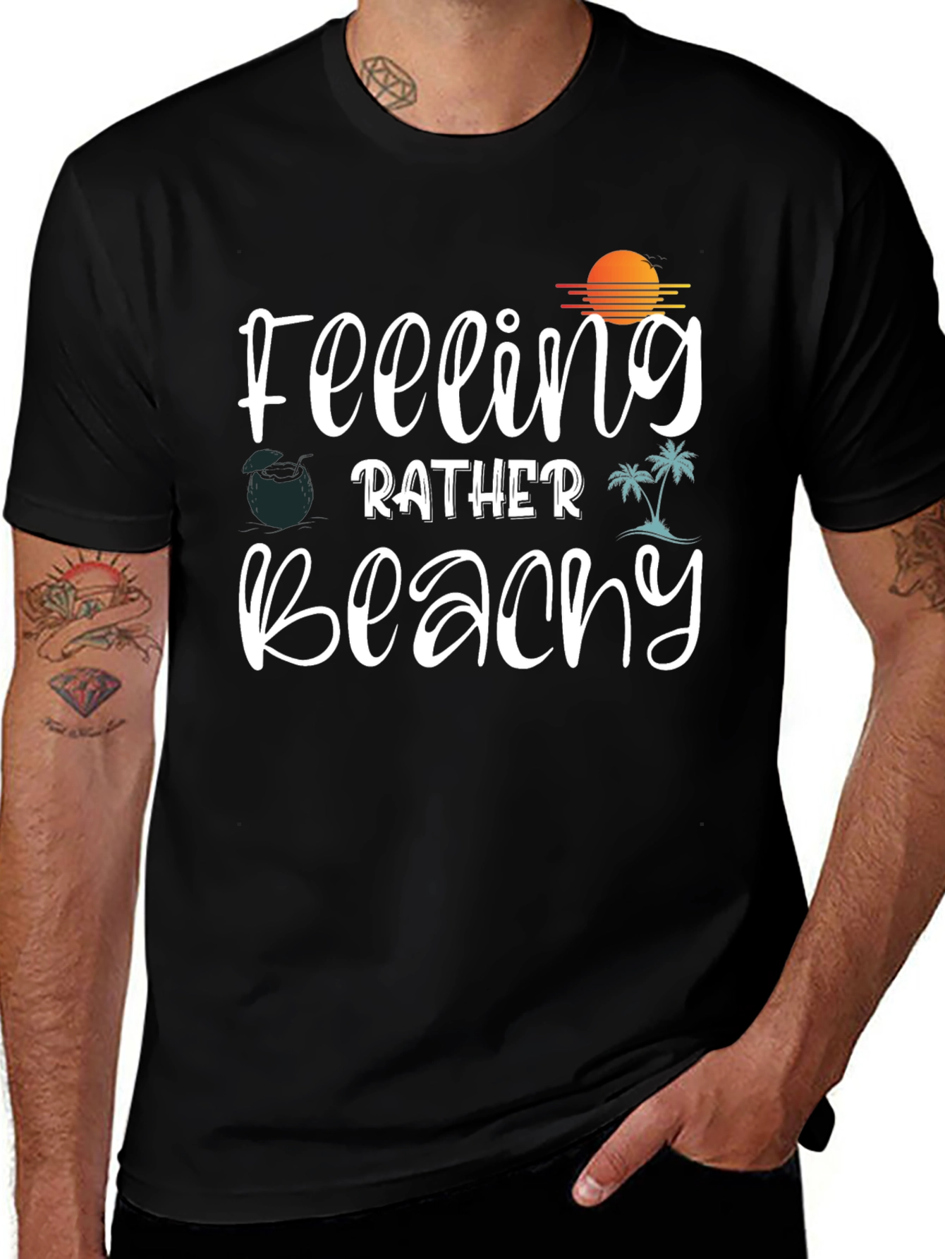 Feeling Beachy Graphic Tee - Summer Vibes T-Shirt