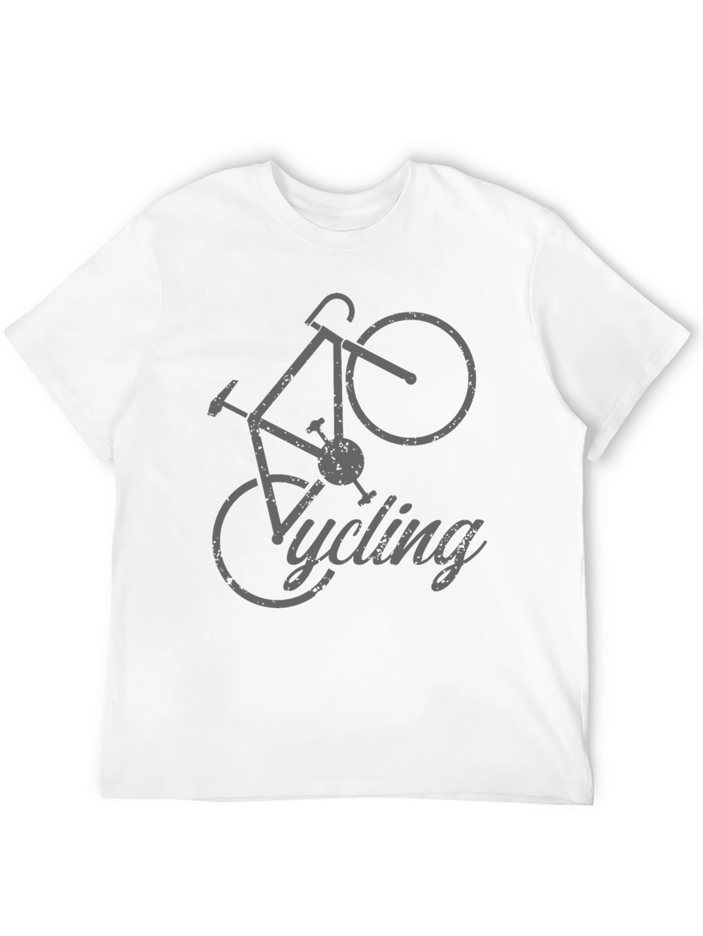 Cycling T-Shirt - Gray Bicycle Design
