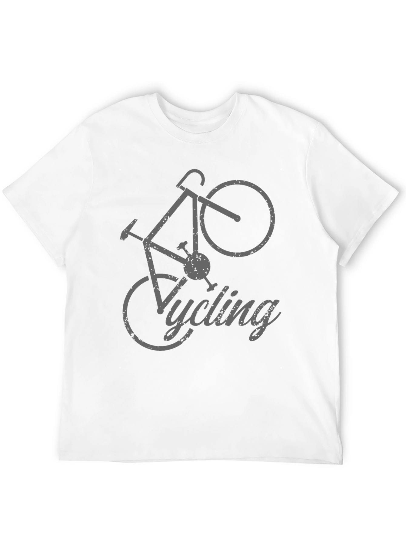 Cycling T-Shirt - Gray Bicycle Design