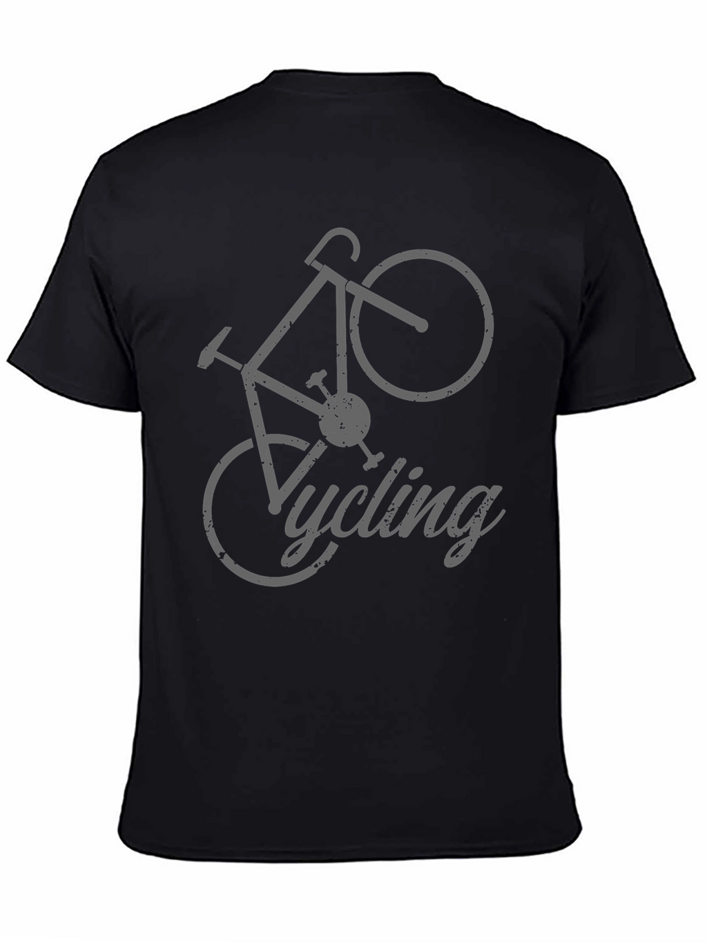 Cycling T-Shirt - Gray Bicycle Design