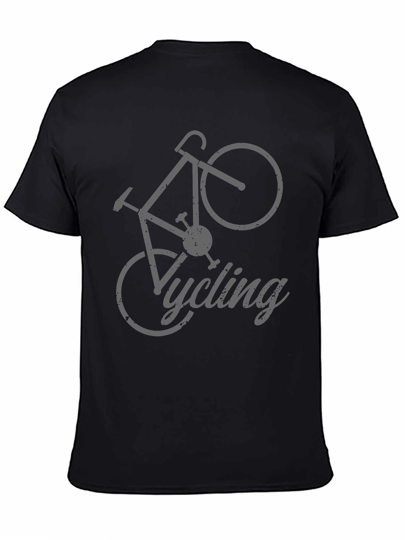 Cycling T-Shirt - Gray Bicycle Design