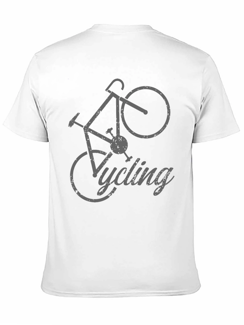 Cycling T-Shirt - Gray Bicycle Design