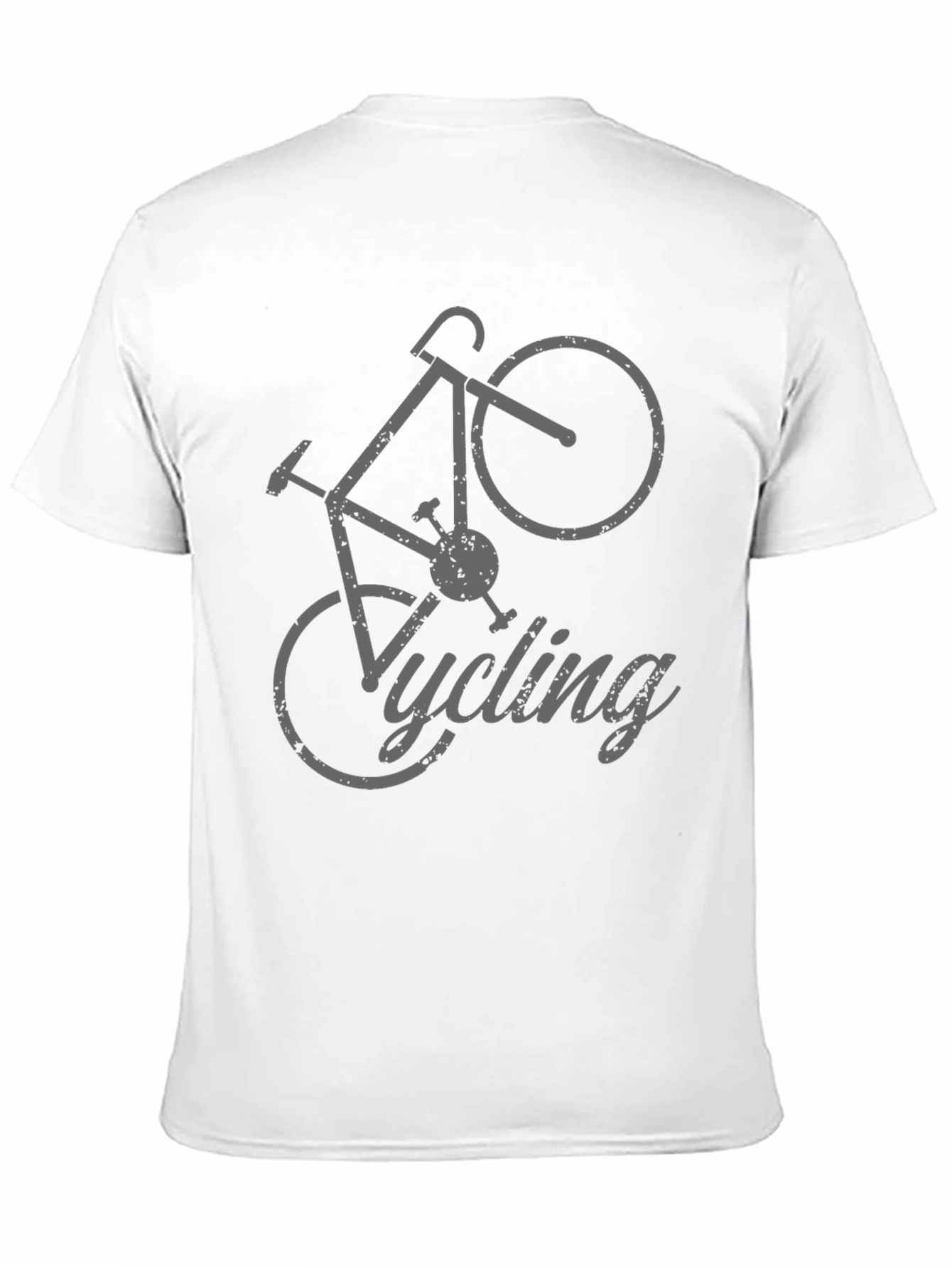 Cycling T-Shirt - Gray Bicycle Design
