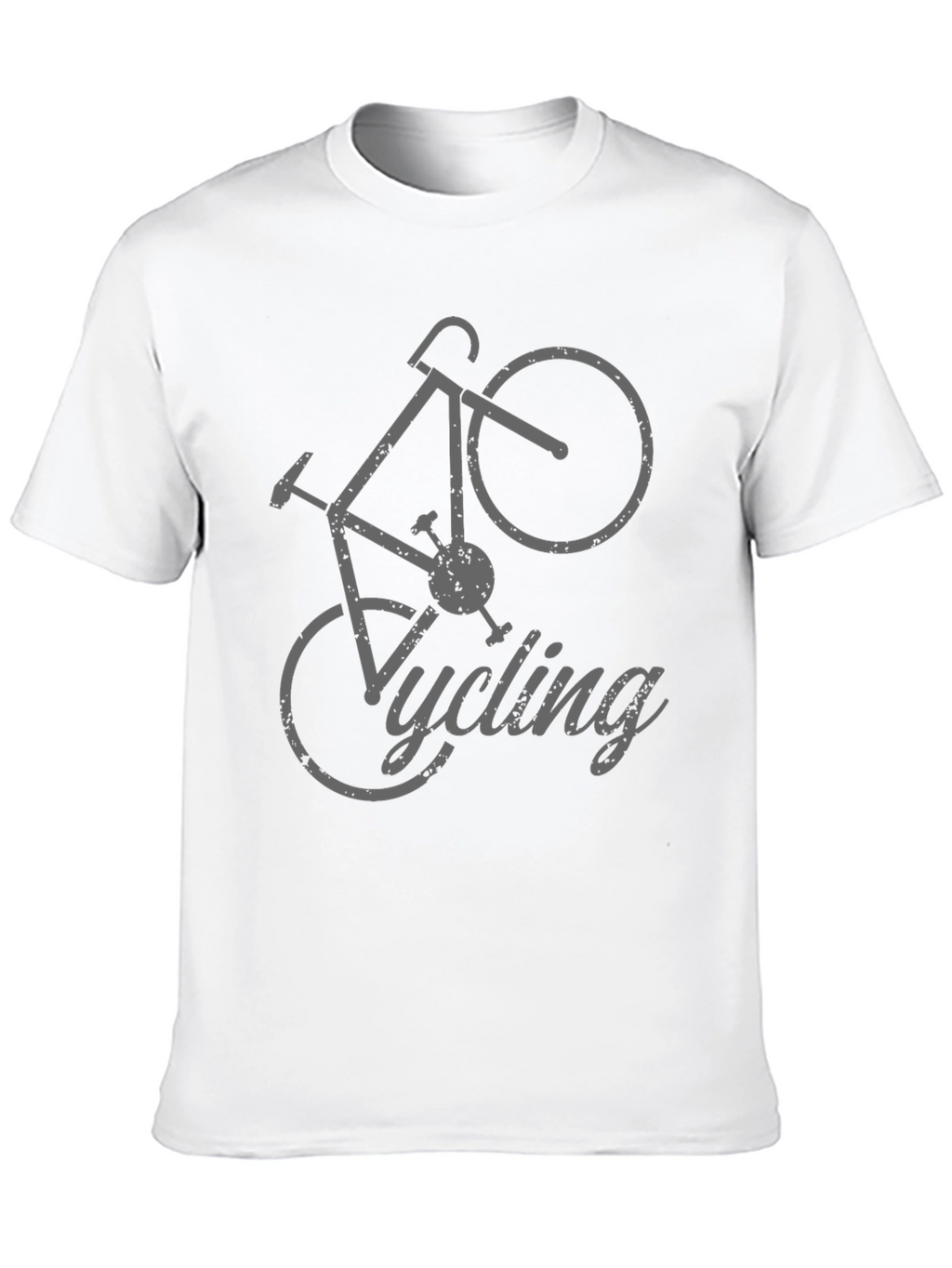 Cycling T-Shirt - Gray Bicycle Design