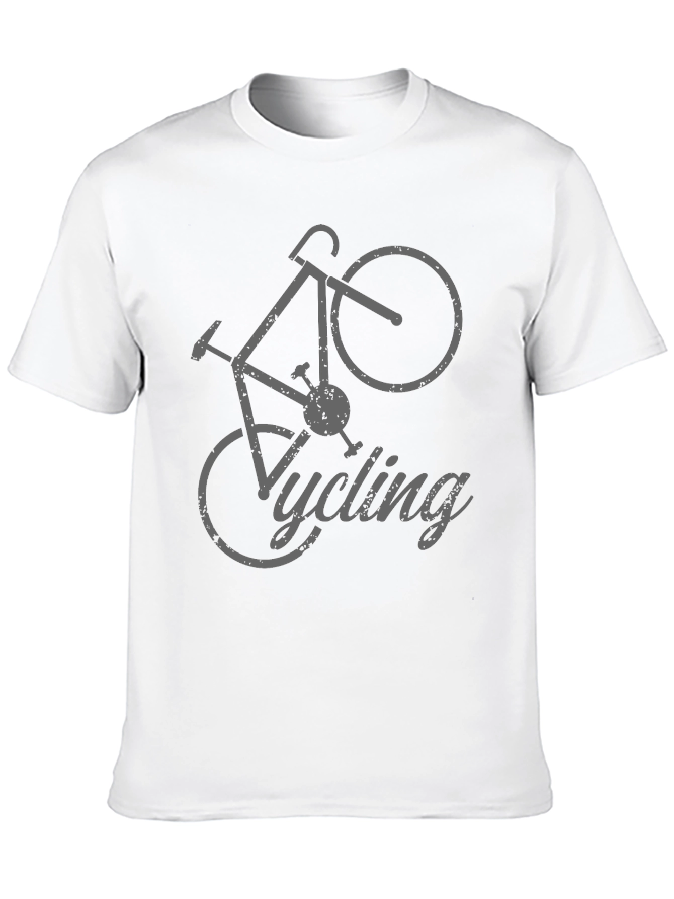 Cycling T-Shirt - Gray Bicycle Design
