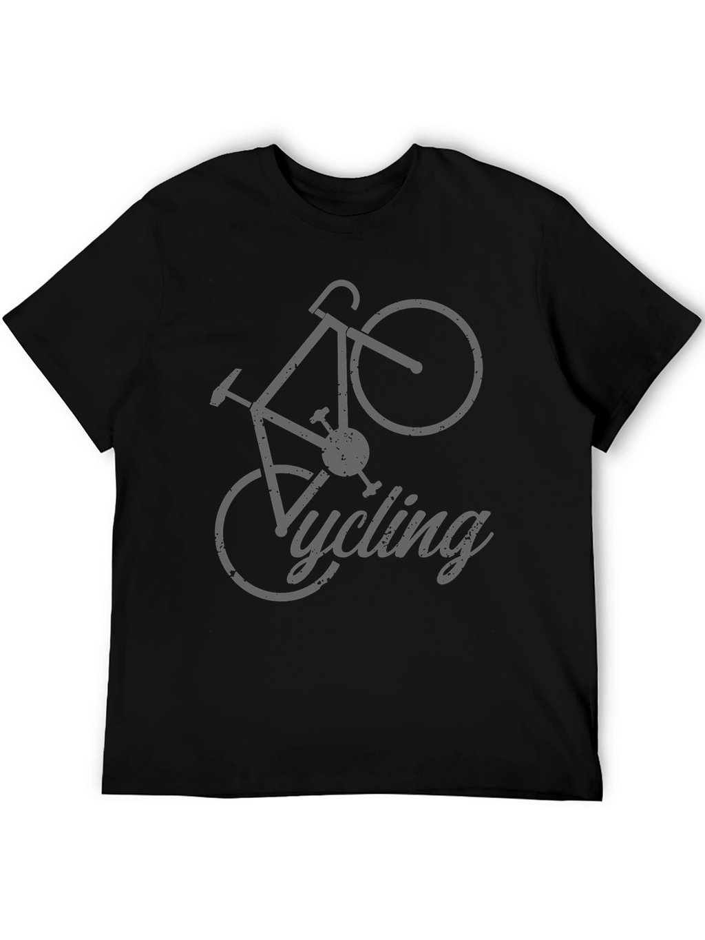 Cycling T-Shirt - Gray Bicycle Design