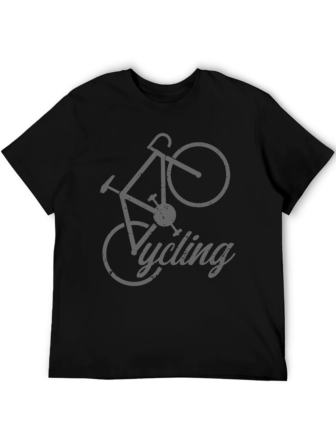 Cycling T-Shirt - Gray Bicycle Design