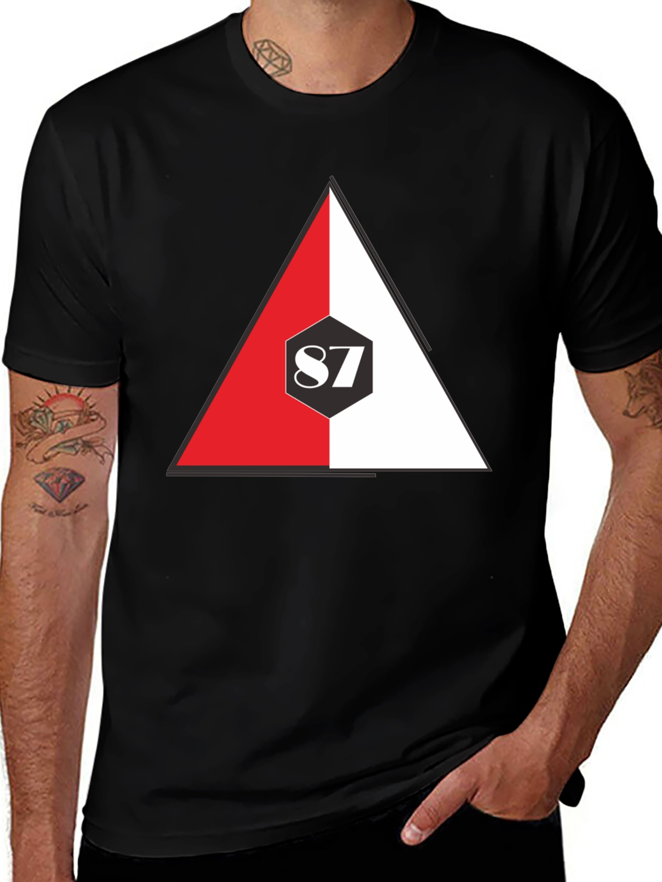 87 Triangle Graphic Tee - Stylish Casual Wear