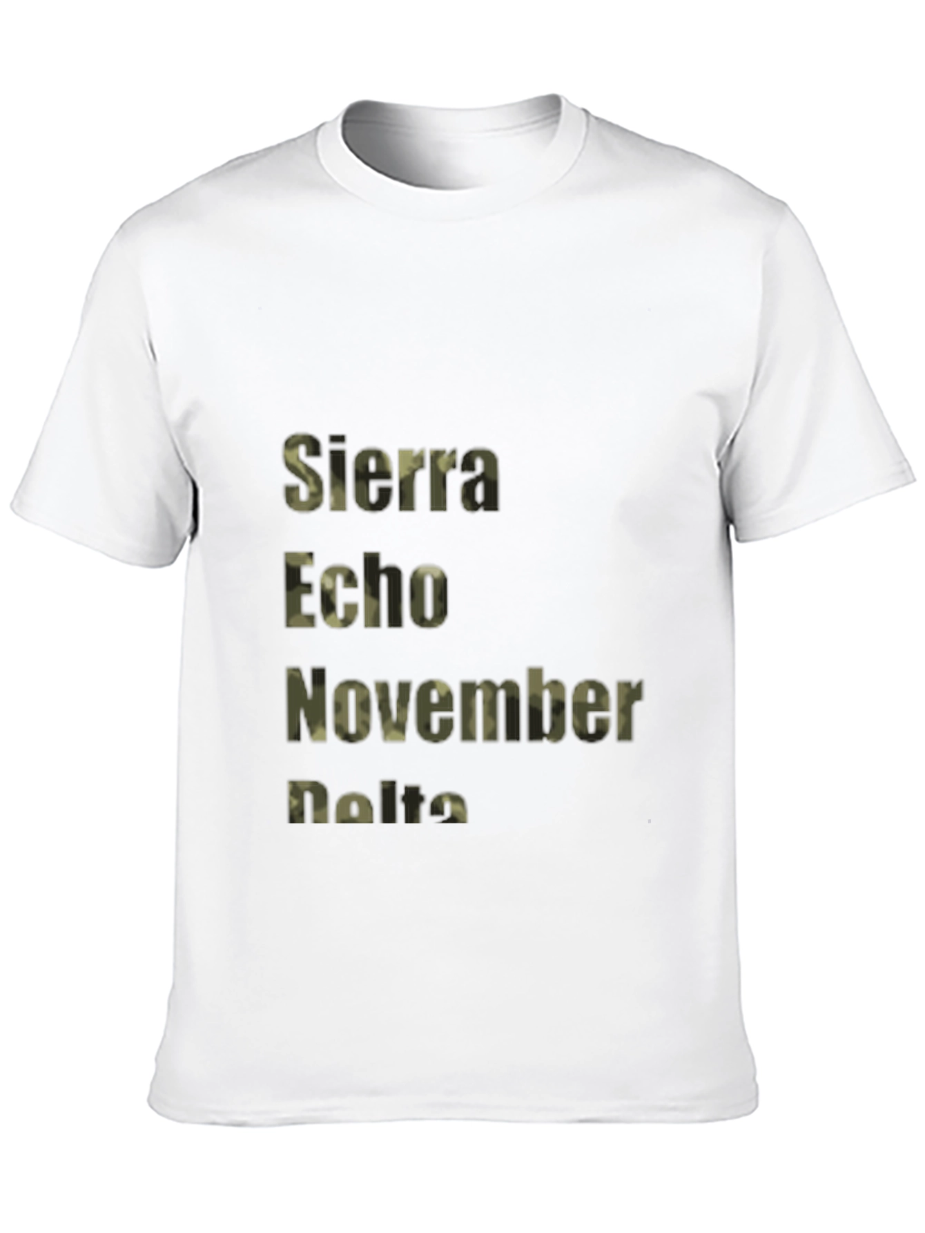 Military Alphabet Camo Print T-Shirt