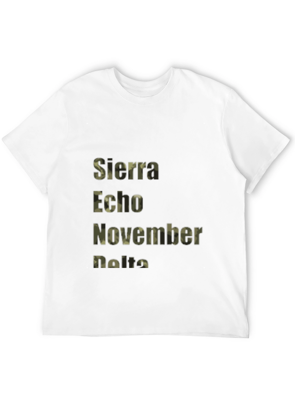 Military Alphabet Camo Print T-Shirt